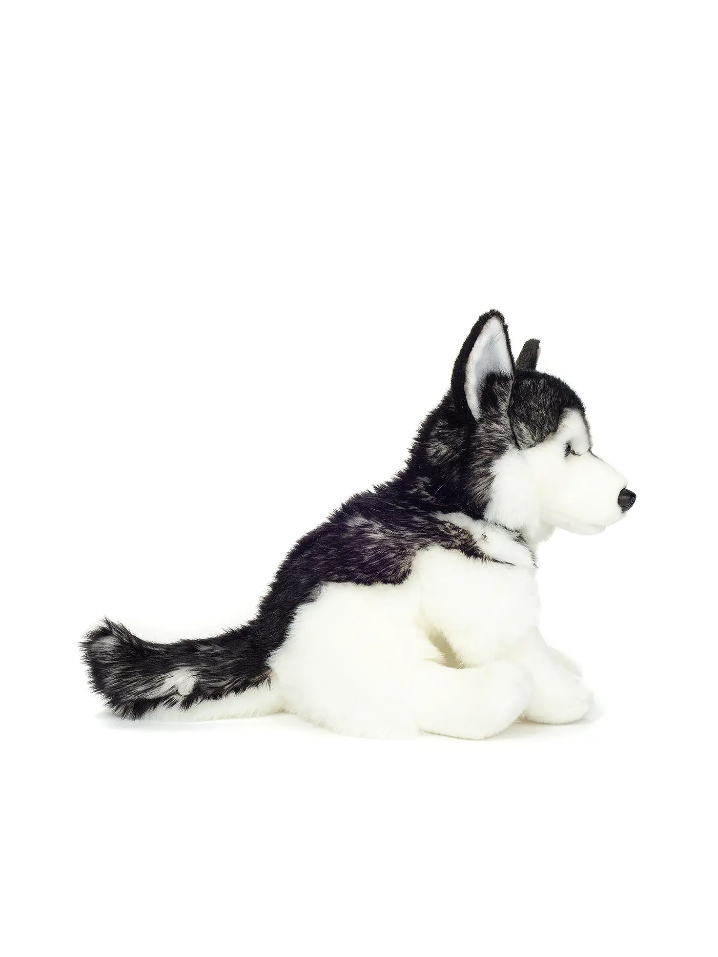 HERMANN TEDDY | Plüschtier - Husky sitzend 30cm | schwarz