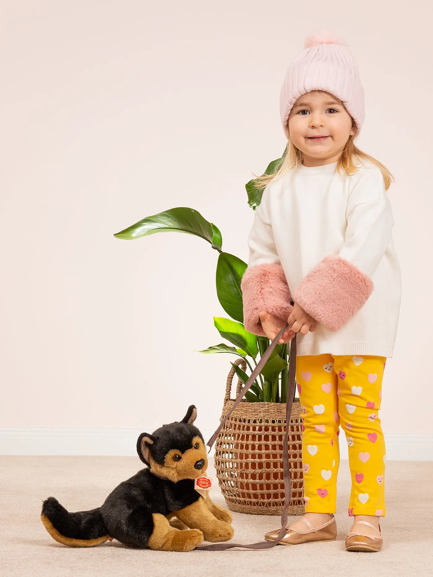 HERMANN TEDDY | Schäferhund Welpe sitzend 30cm | braun