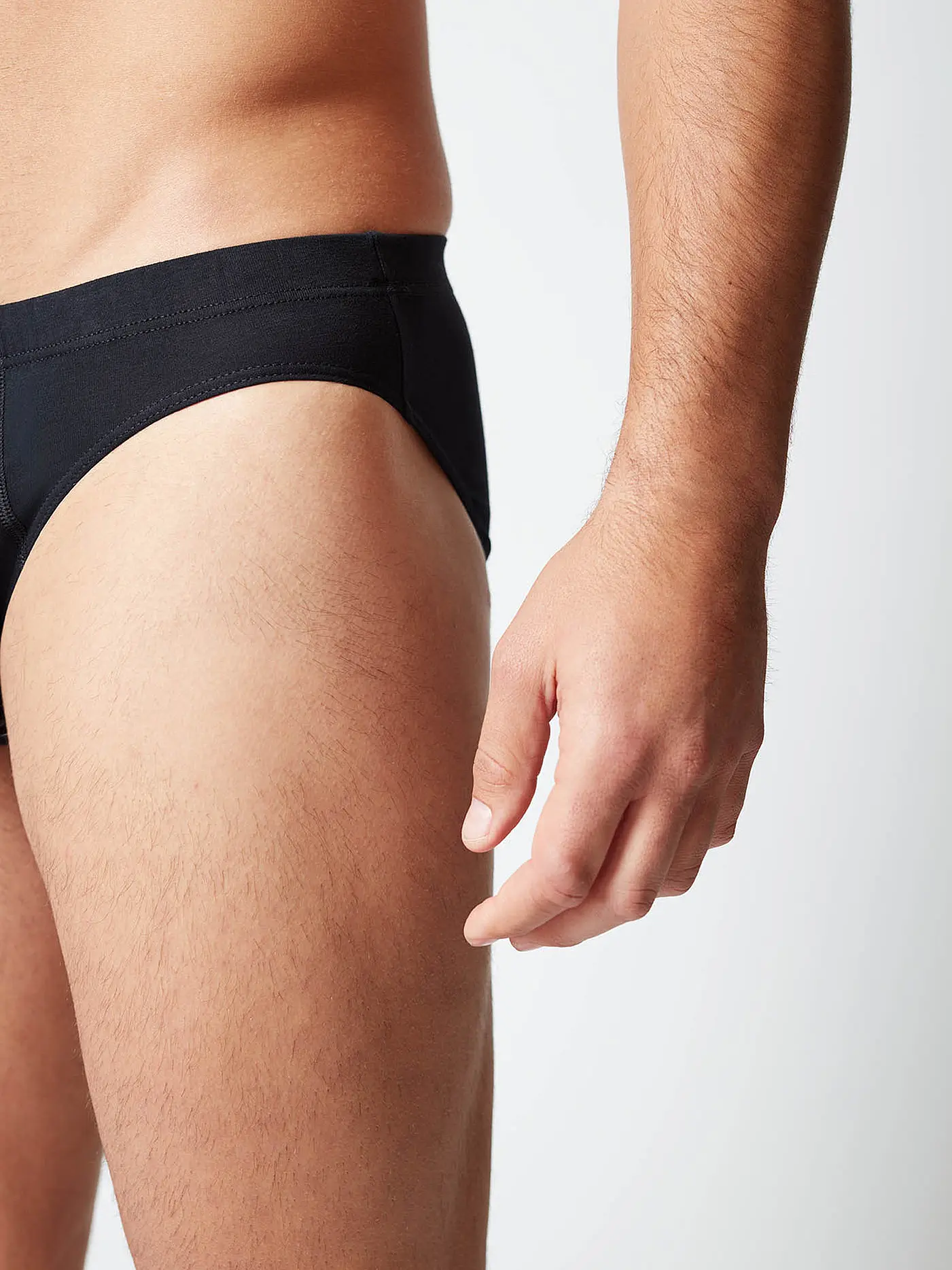 HUBER | Brasil Slip 2er Pkg. anthracite stripe | grau