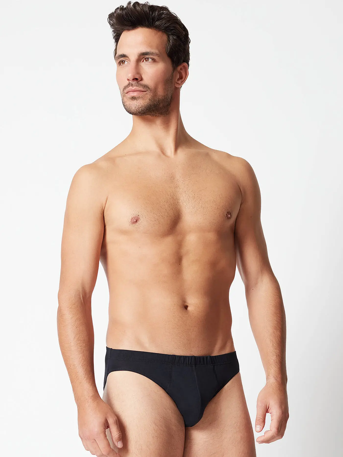HUBER | Brasil Slip 2er Pkg. anthracite stripe | grau