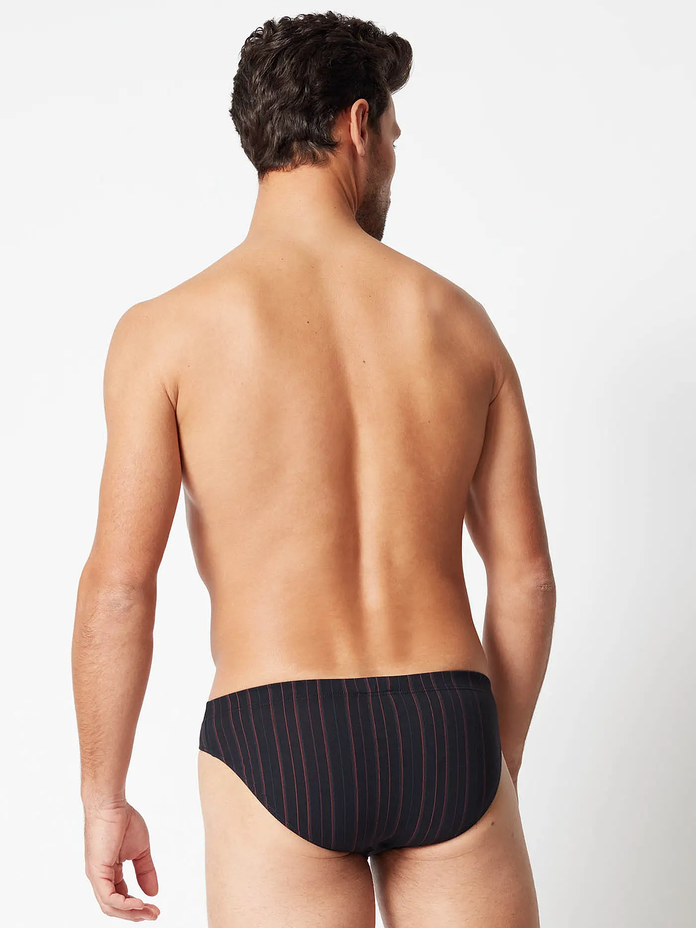 HUBER | Brasil Slip 2er Pkg. anthracite stripe | grau