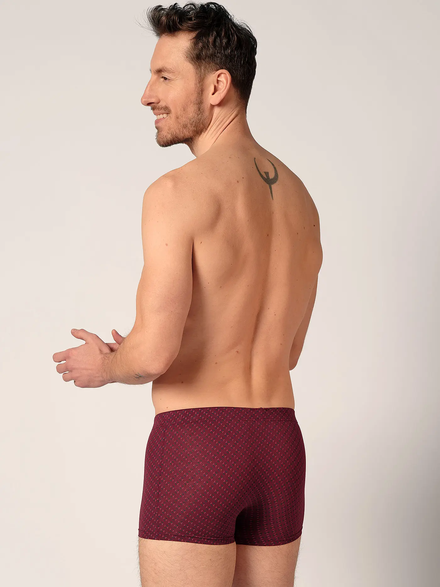HUBER | Pants cabernet tieminimal  | dunkelrot
