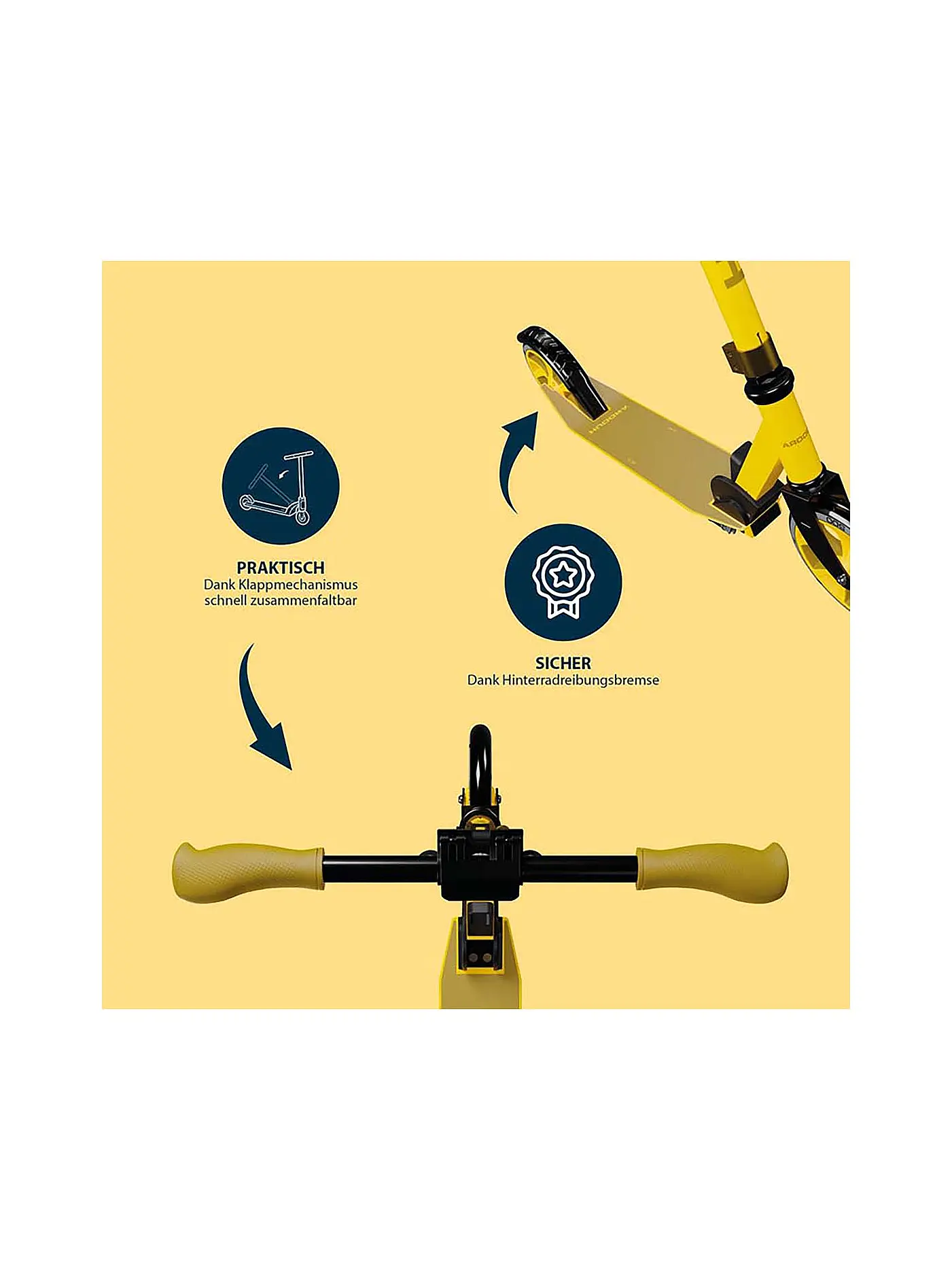 HUDORA | Scooter Up 200 canary | keine Farbe