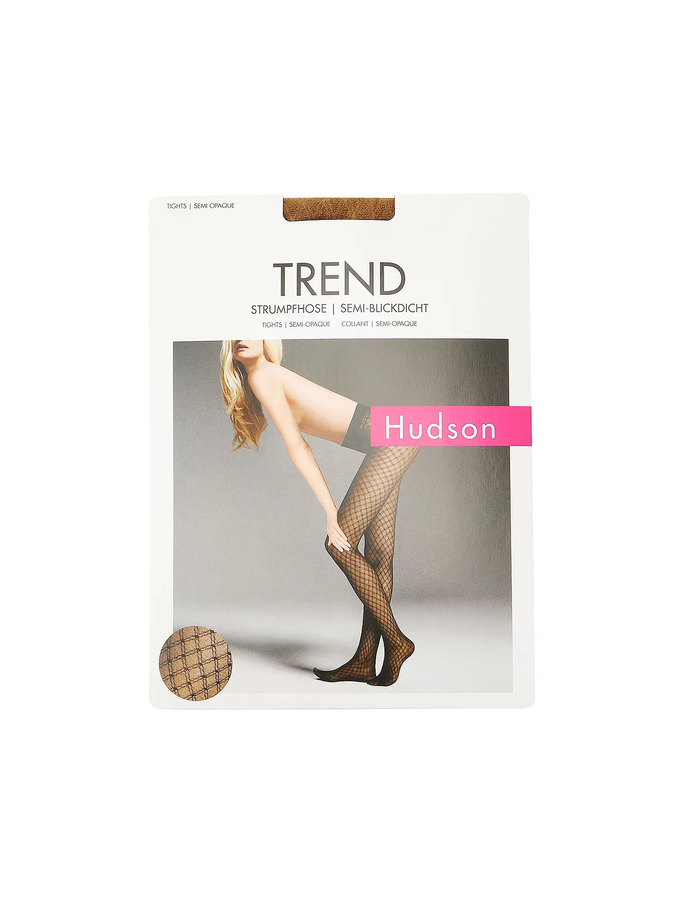 HUDSON | Modestrumpfhose WARP leather  | braun