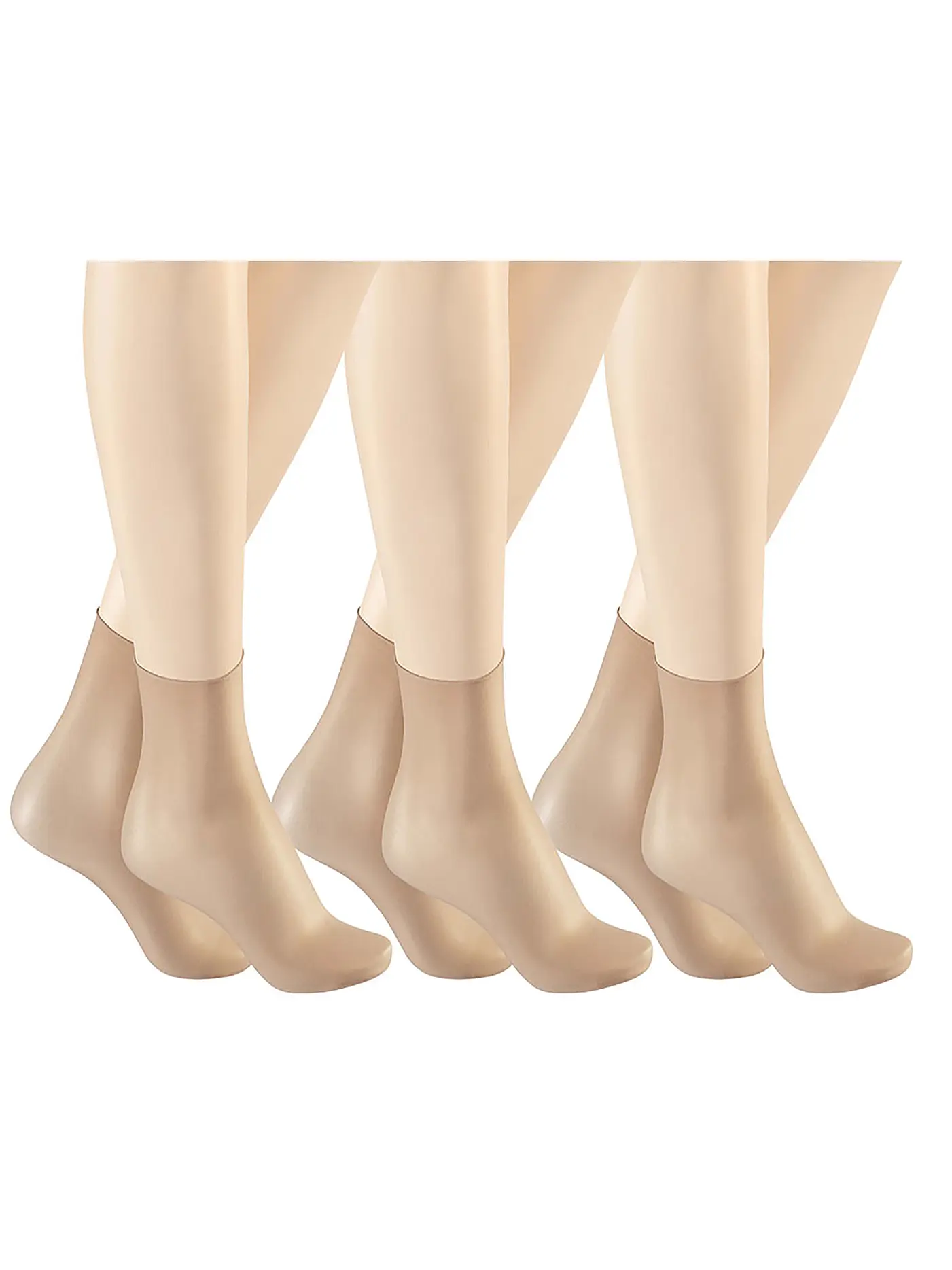 HUDSON | Söckchen 3-er Pkg. "Simply20" (Black) | beige