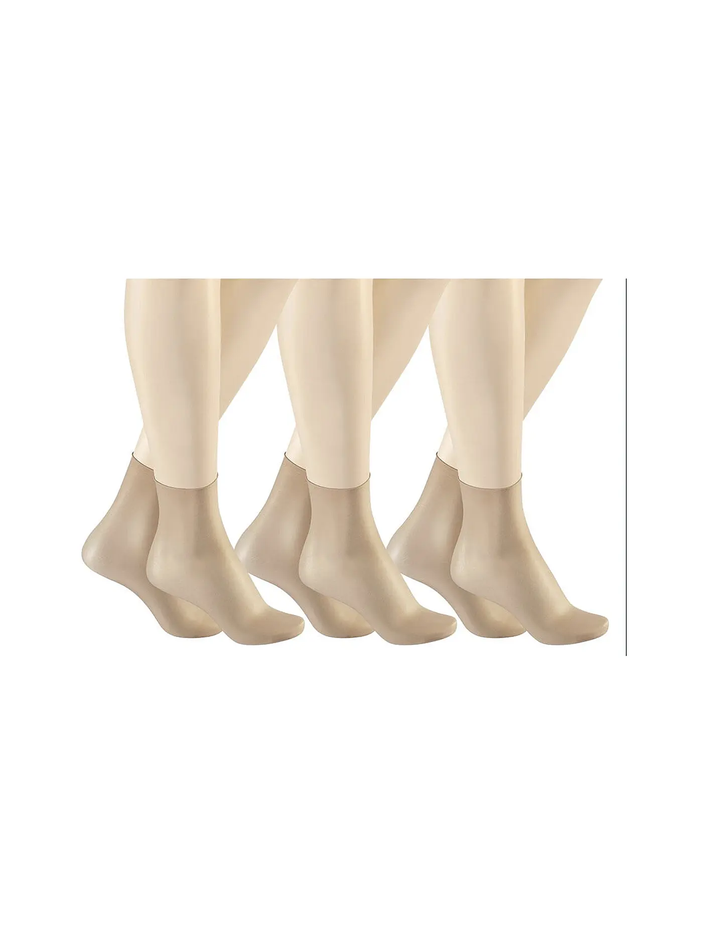 HUDSON | Söckchen 3-er Pkg. "Simply20" (Black) | beige