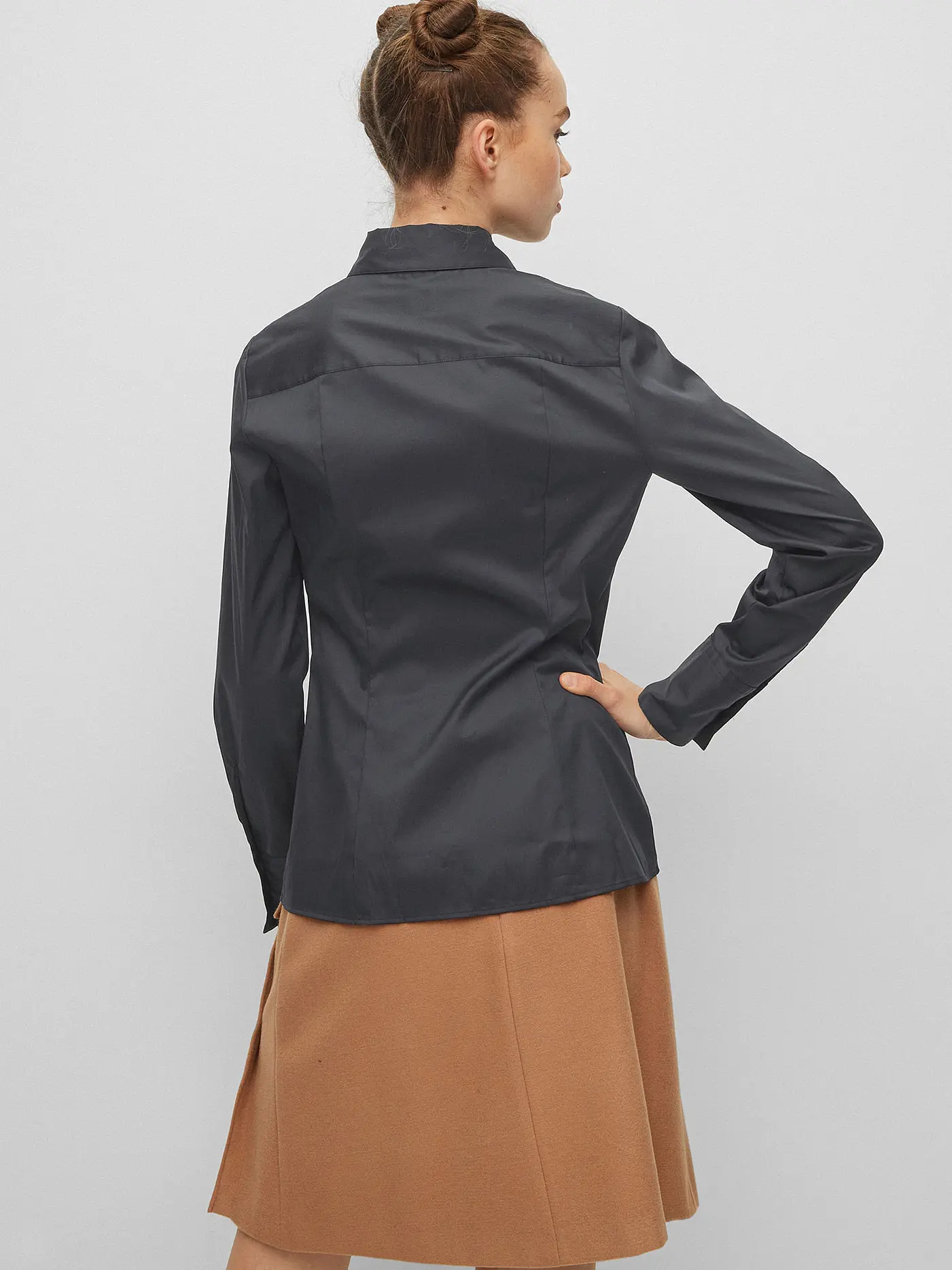 HUGO | Bluse Slim Fit | schwarz