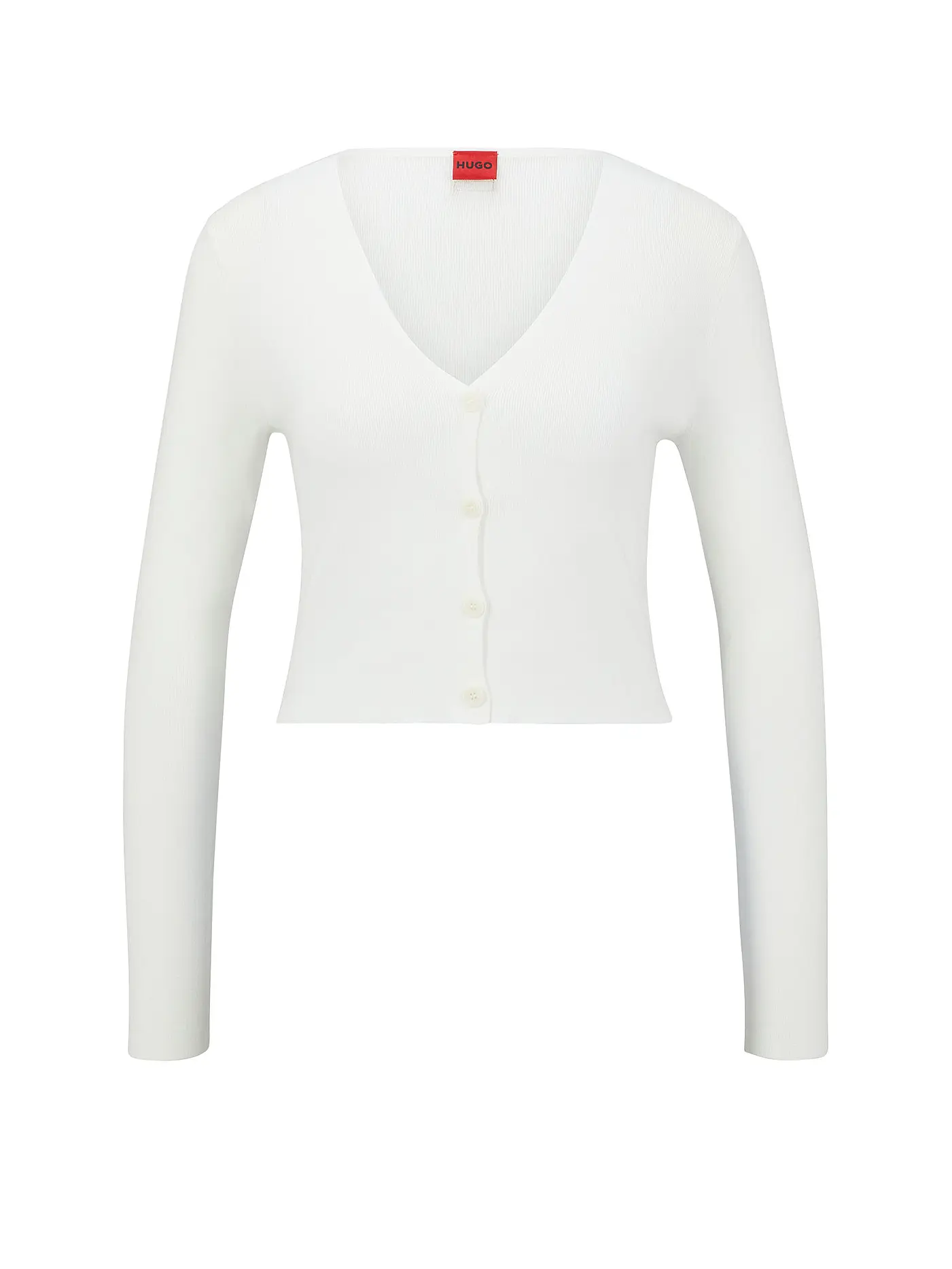 HUGO | Cardigan Cropped Fit SANDERIN | creme