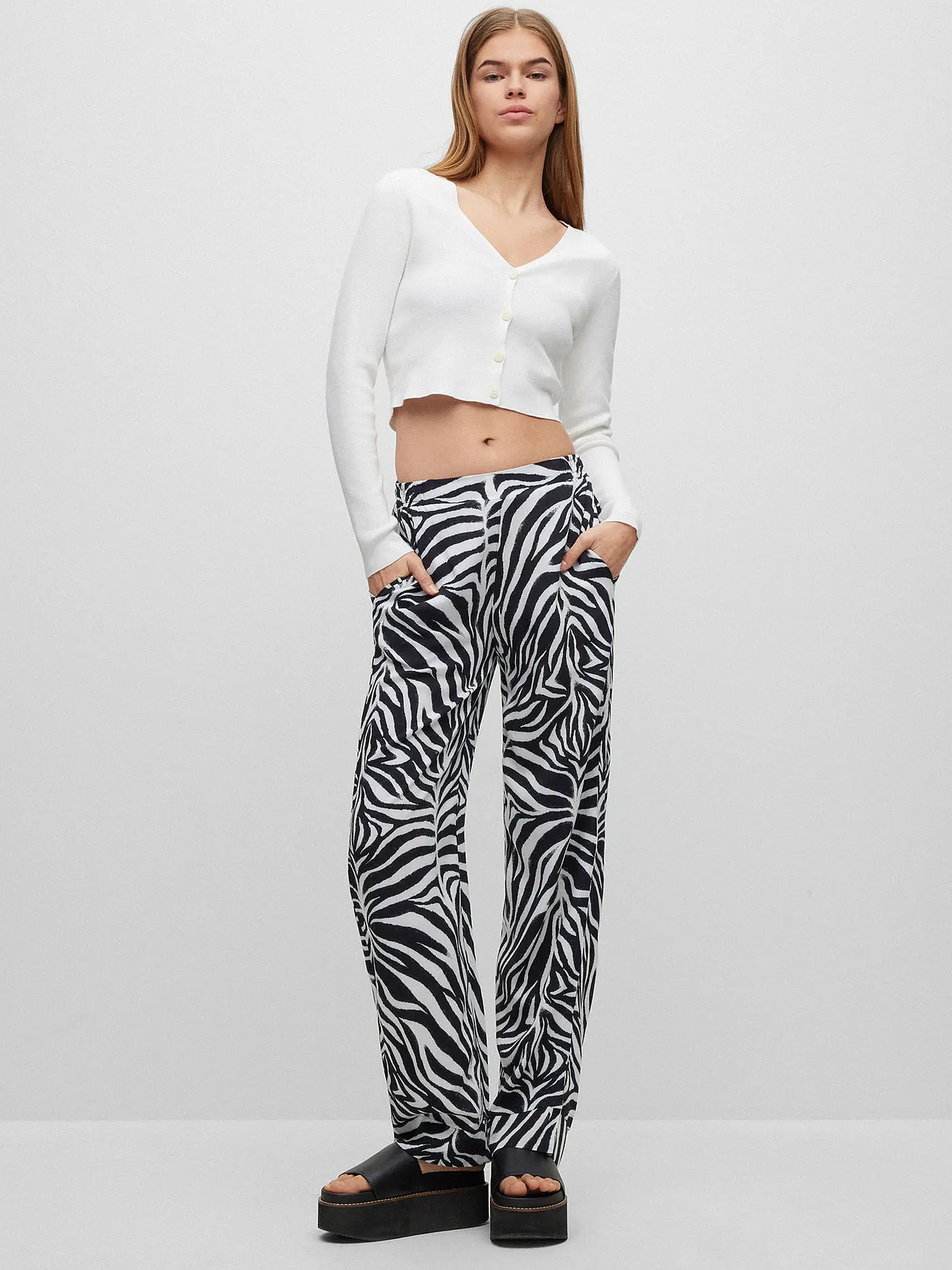 HUGO | Cardigan Cropped Fit SANDERIN | creme
