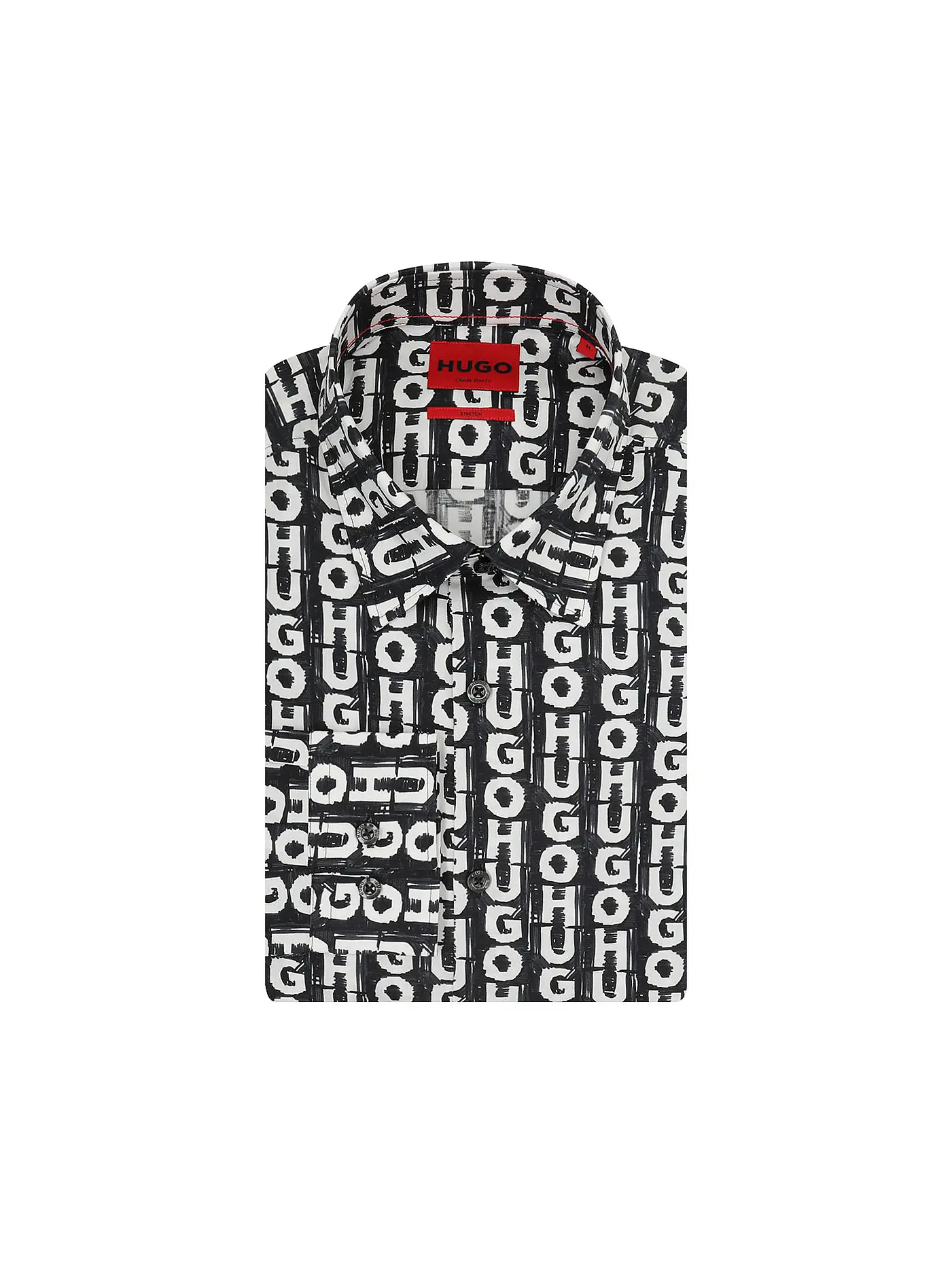 HUGO | Hemd Casual Slim Fit ERMO | schwarz