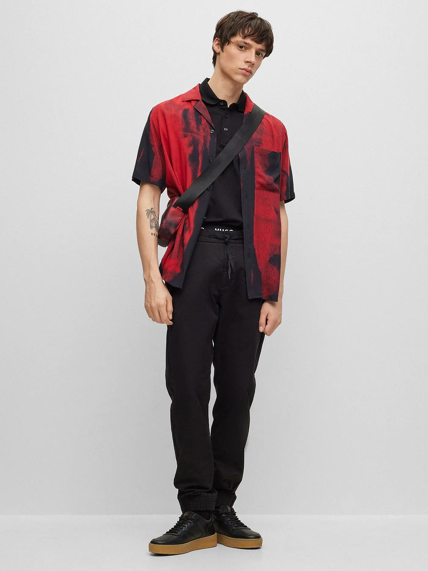 HUGO | Hemd Relaxed Fit ELLINO | rot