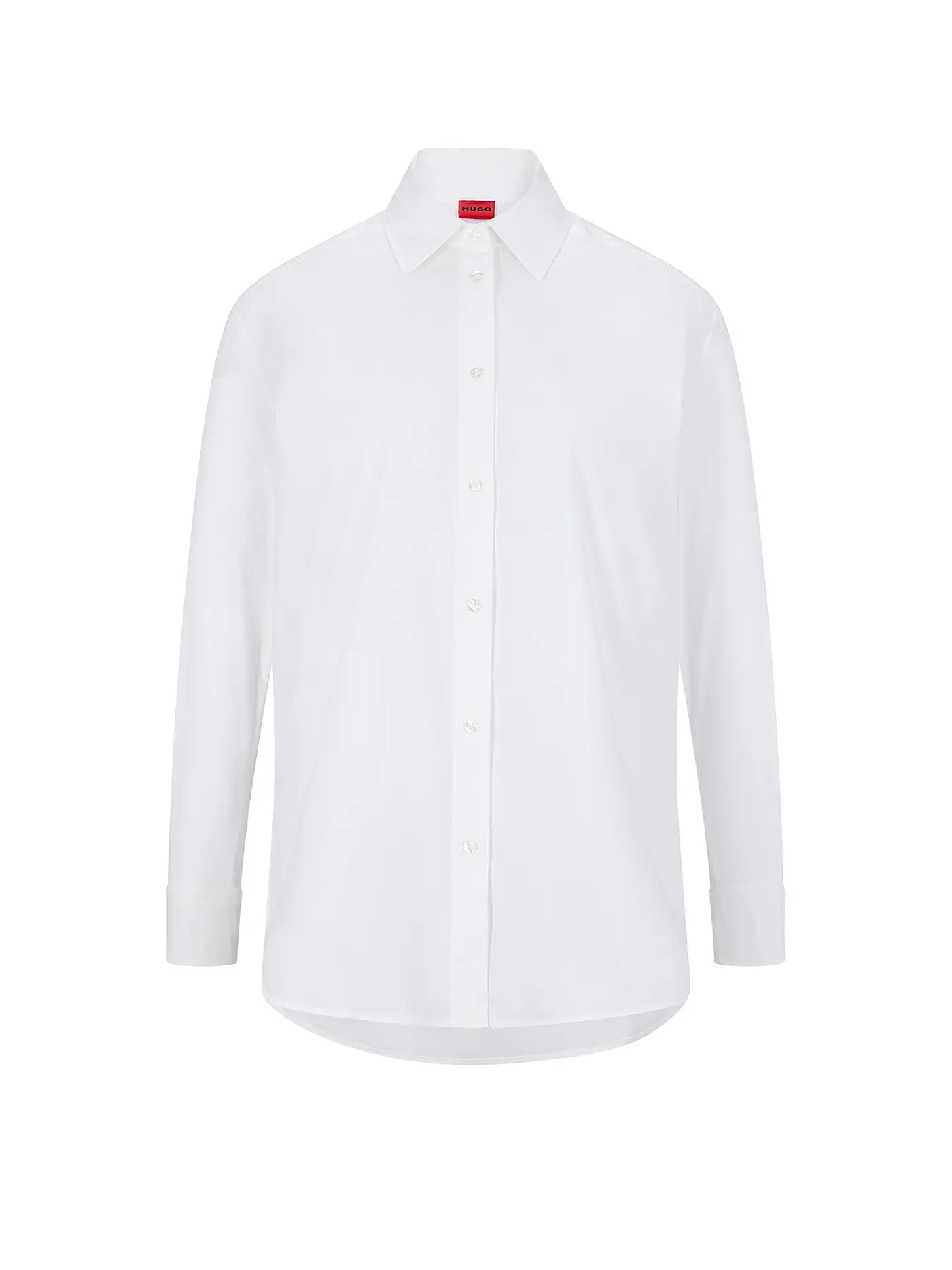HUGO | Hemdbluse Oversized Fit The Boyfried Shirt | weiss