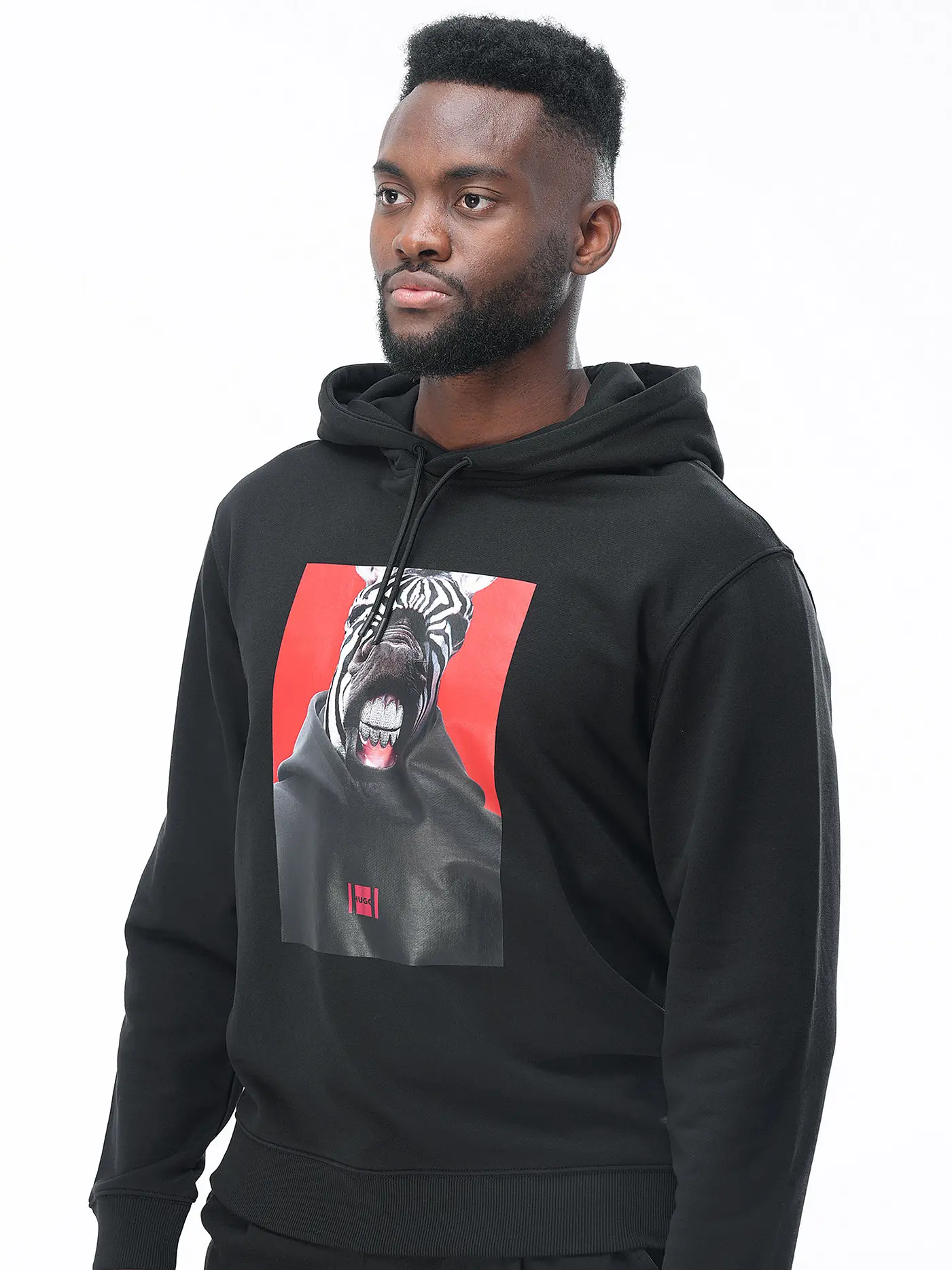 HUGO | Kapuzensweater - Hoodie  | schwarz