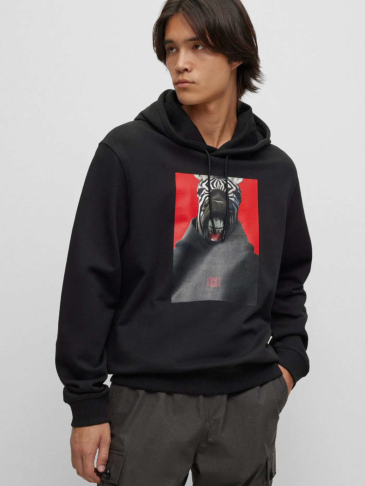 HUGO | Kapuzensweater - Hoodie  | schwarz
