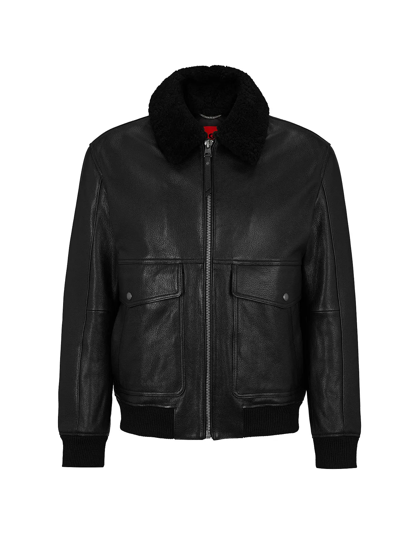 HUGO | Lederjacke LADAMUS | schwarz