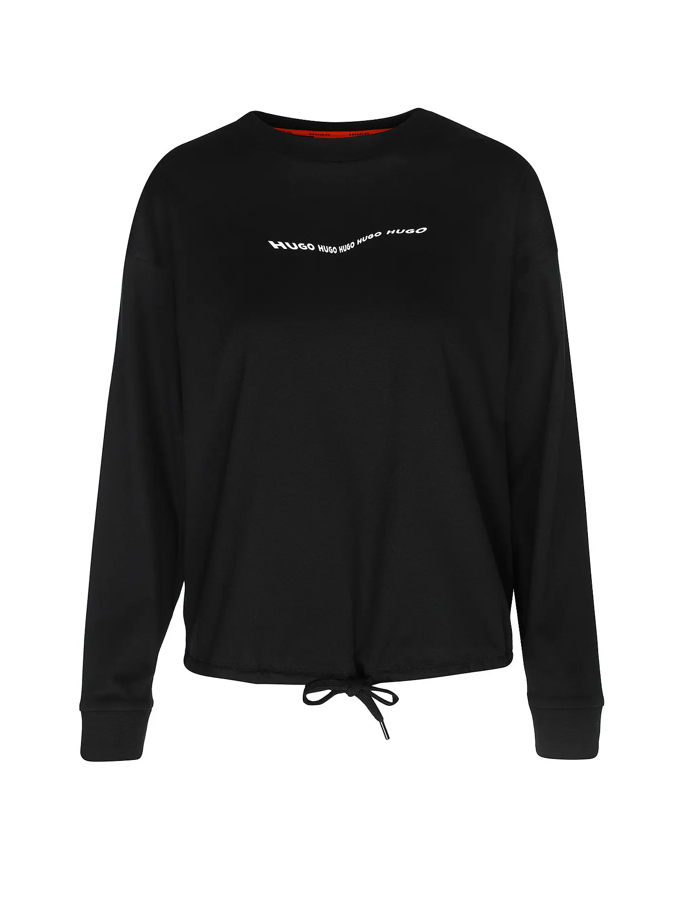 HUGO | Loungewear Shirt SWIRLY | schwarz