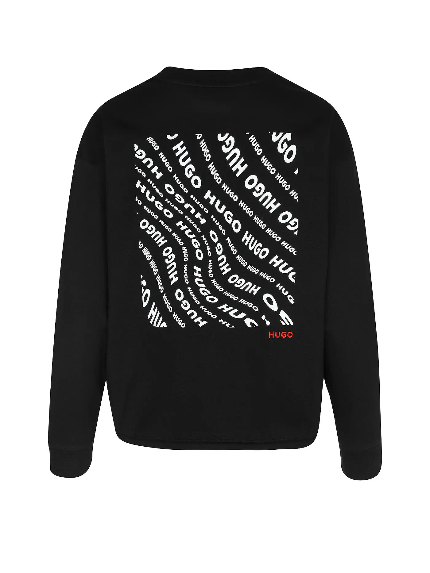 HUGO | Loungewear Shirt SWIRLY | schwarz