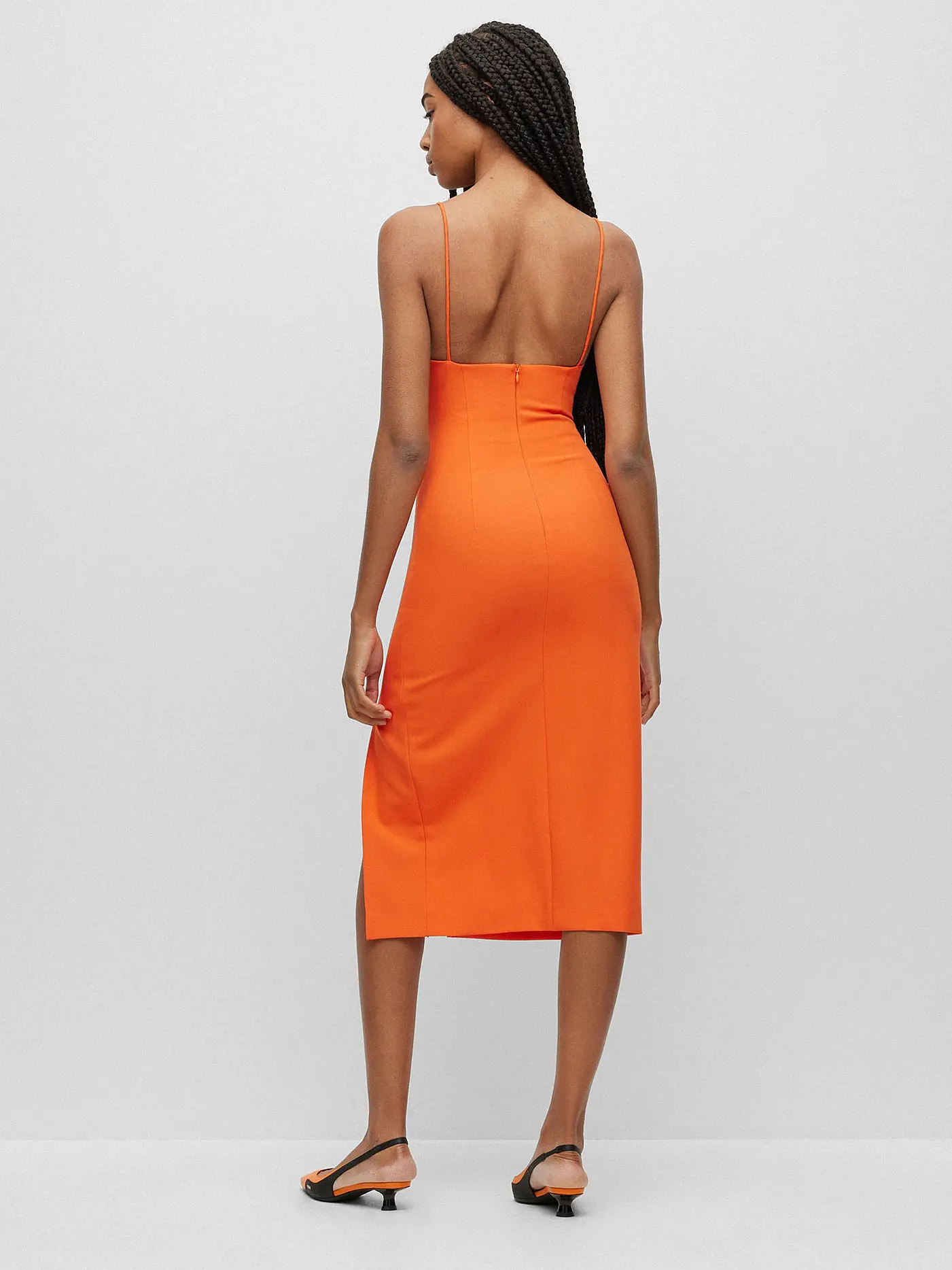 HUGO | Midikleid KARDINA | orange