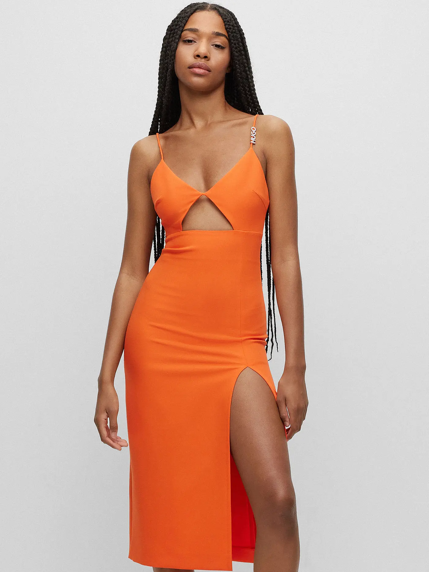 HUGO | Midikleid KARDINA | orange