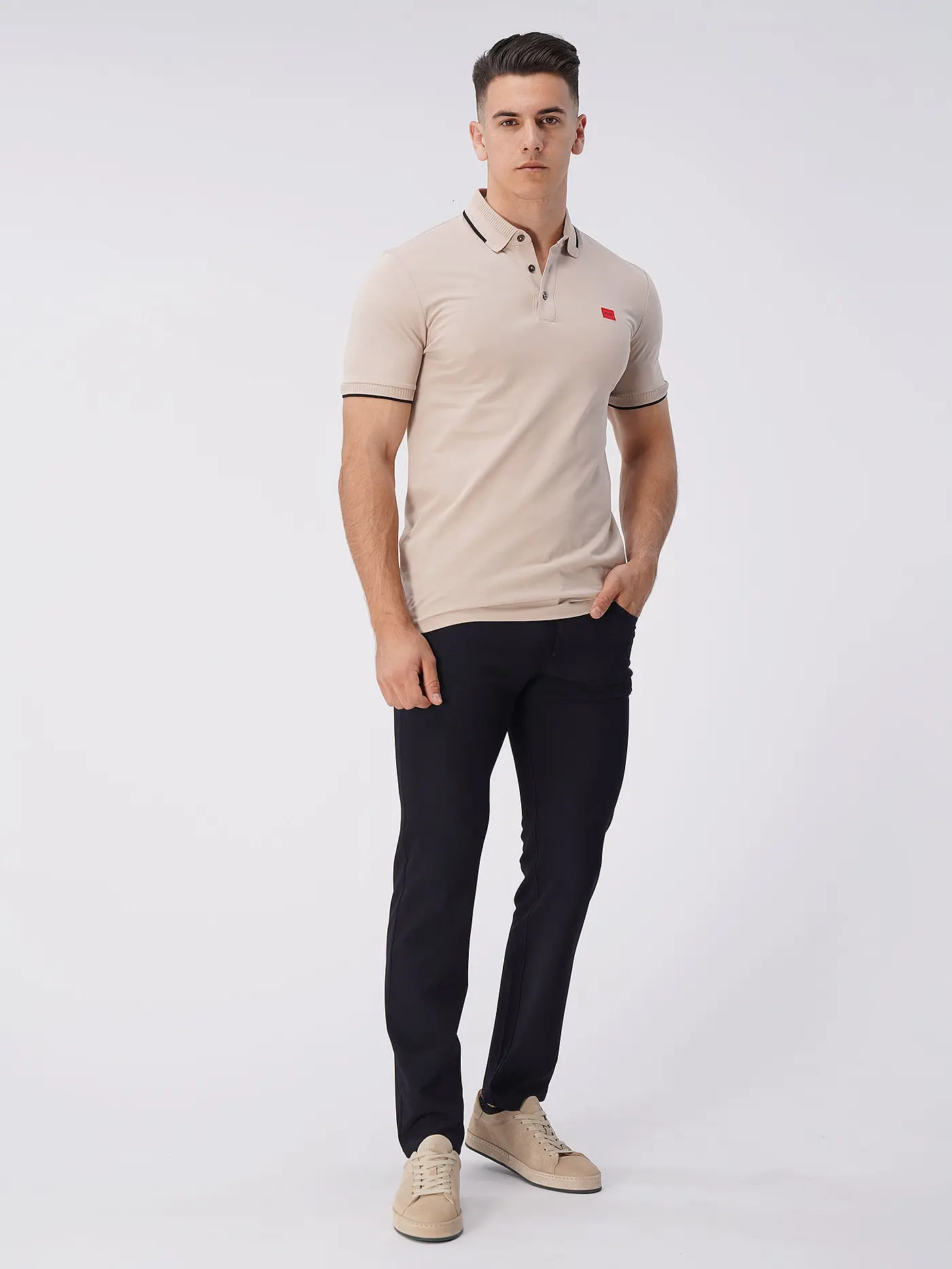 HUGO | Poloshirt DERESINO  | weiss