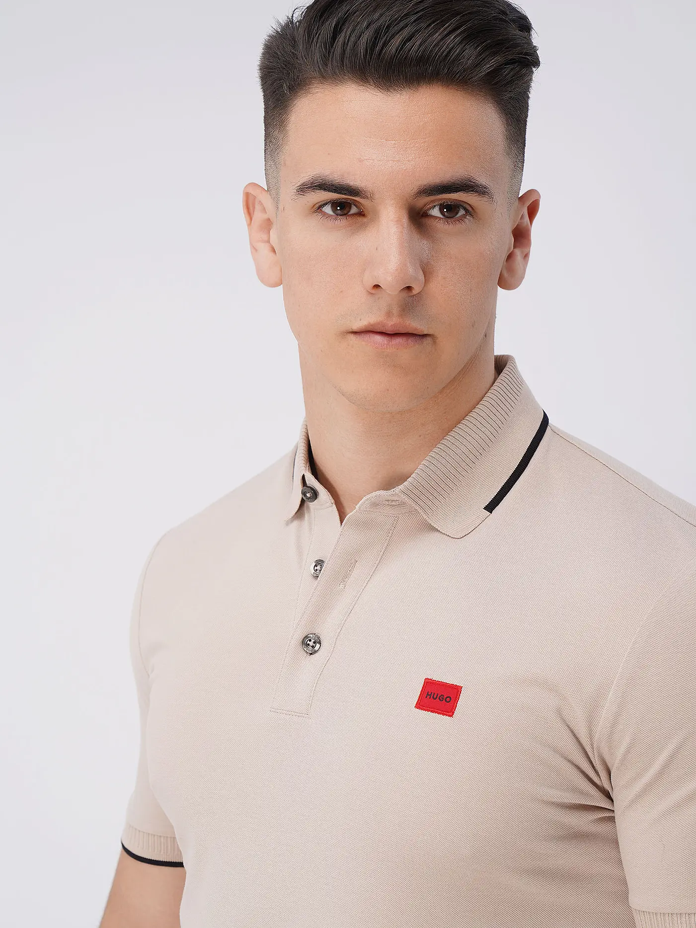 HUGO | Poloshirt DERESINO  | weiss