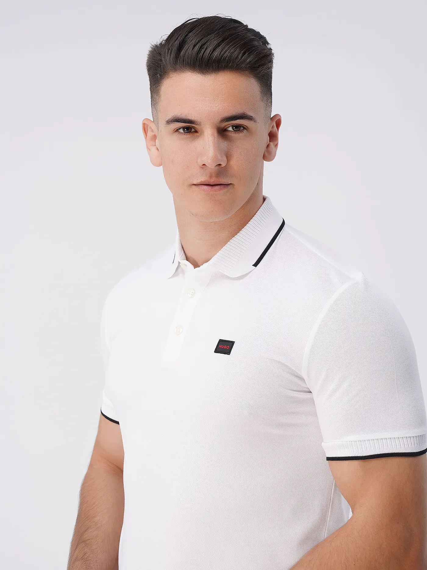 HUGO | Poloshirt DERESINO  | weiss