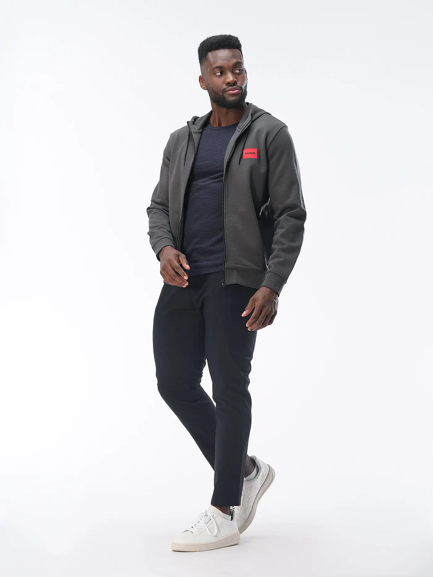 HUGO | Sweatjacke DAPLE 212 | grau