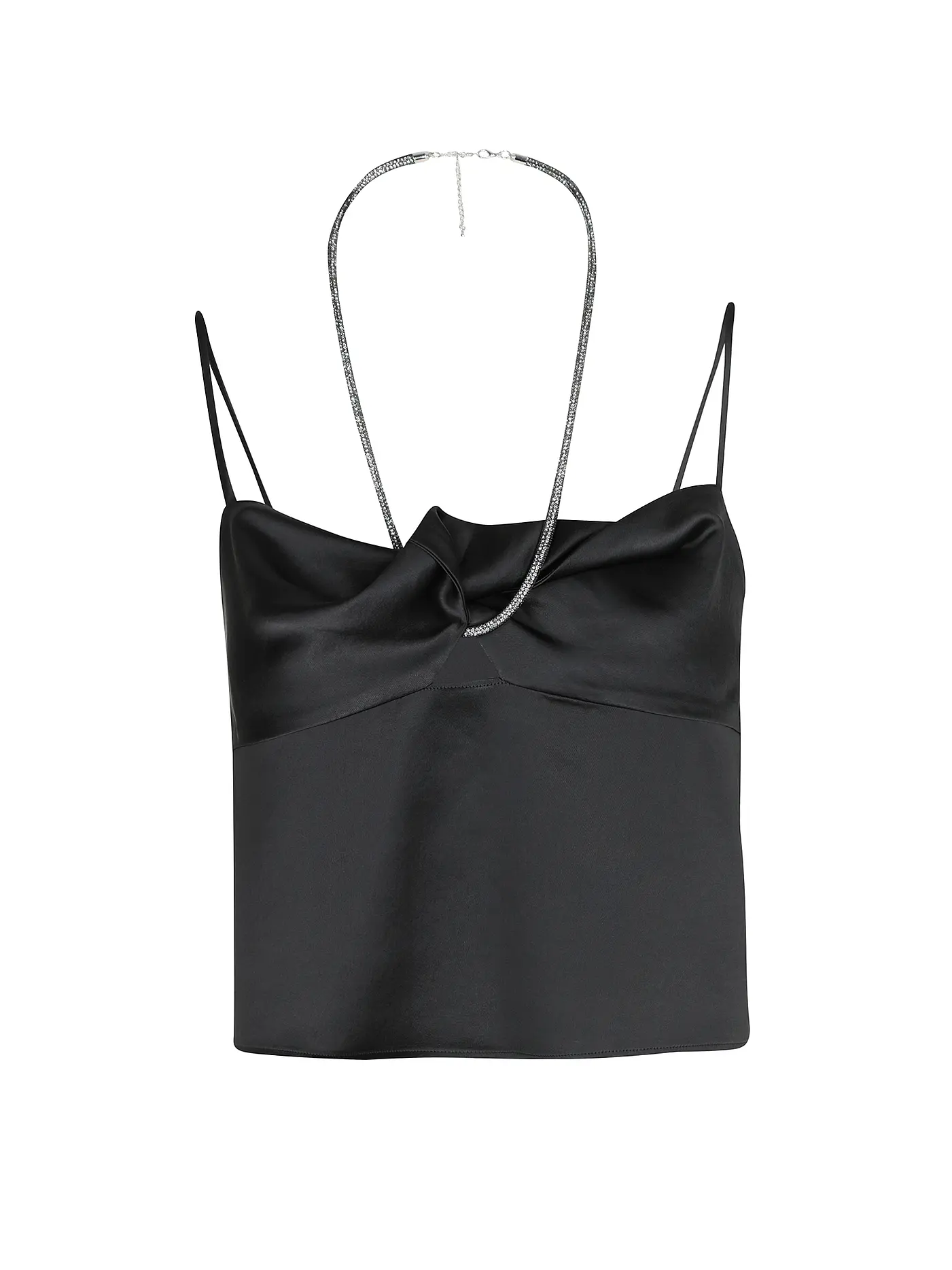 HUGO | Top Cropped Fit CRYSTALI | schwarz