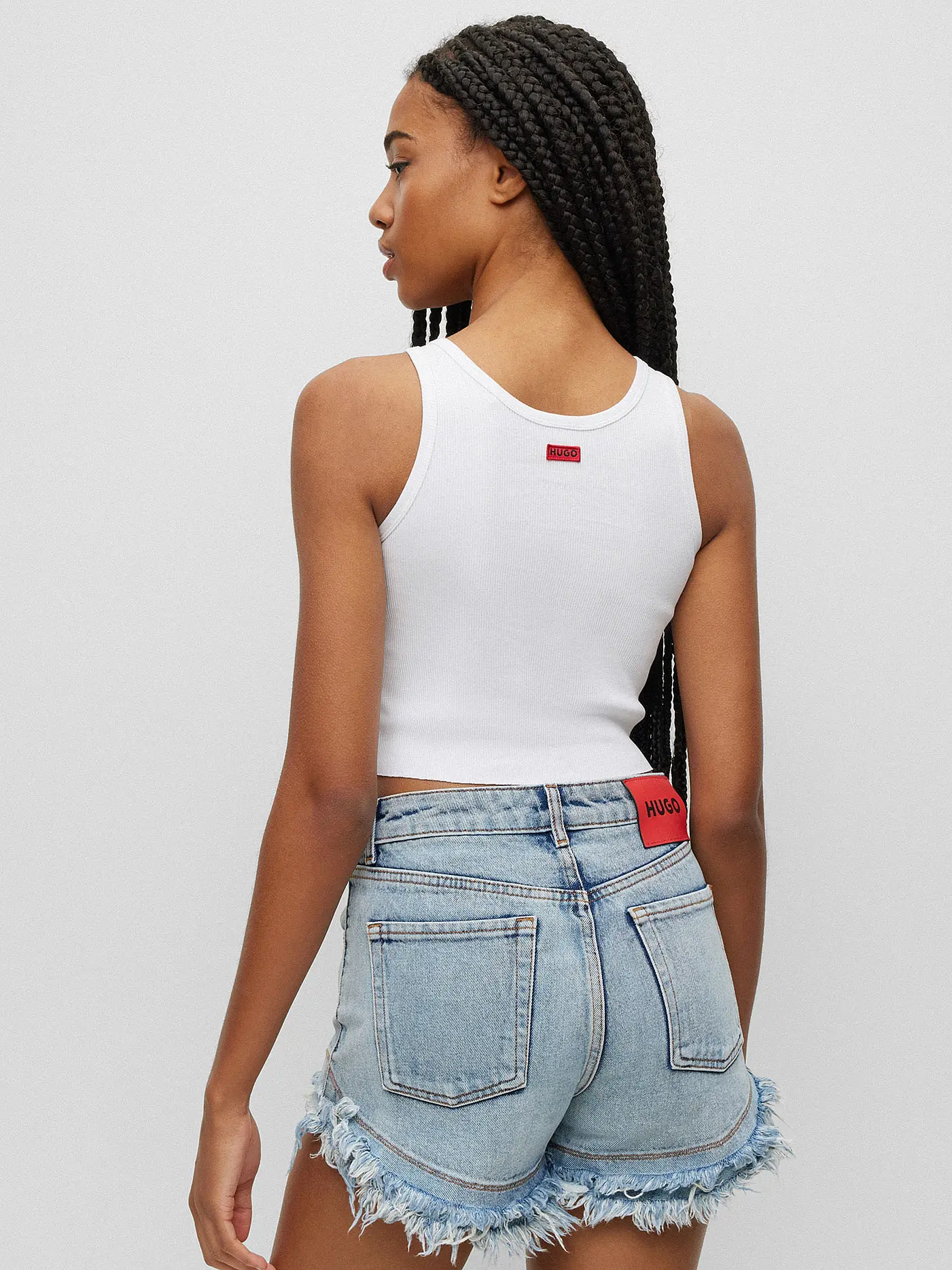 HUGO | Top Cropped Fit DALILLY | weiss
