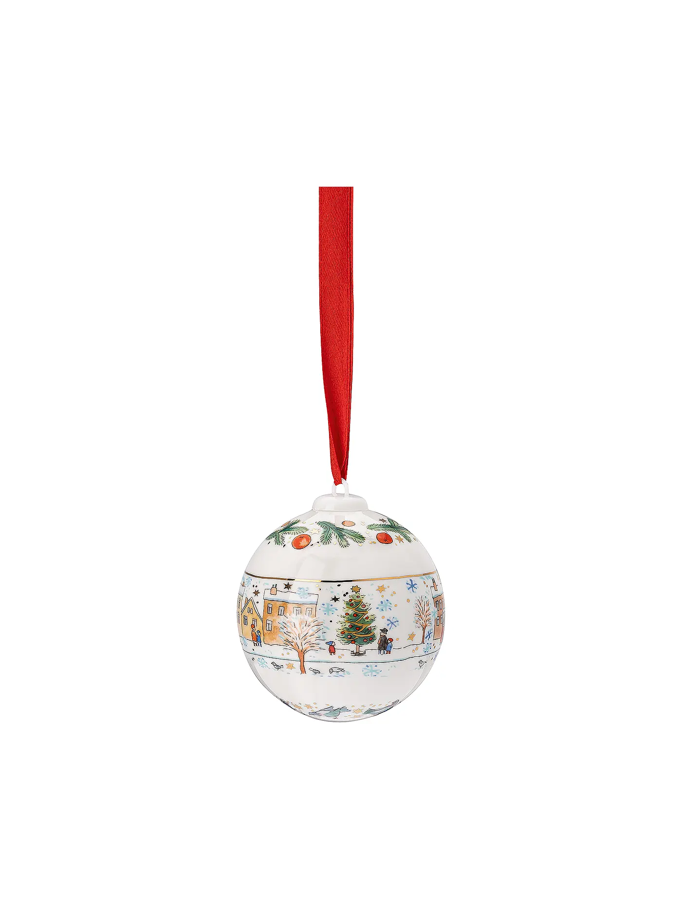 HUTSCHENREUTHER | Weihnachts Porzellan Kugel 2023 | bunt