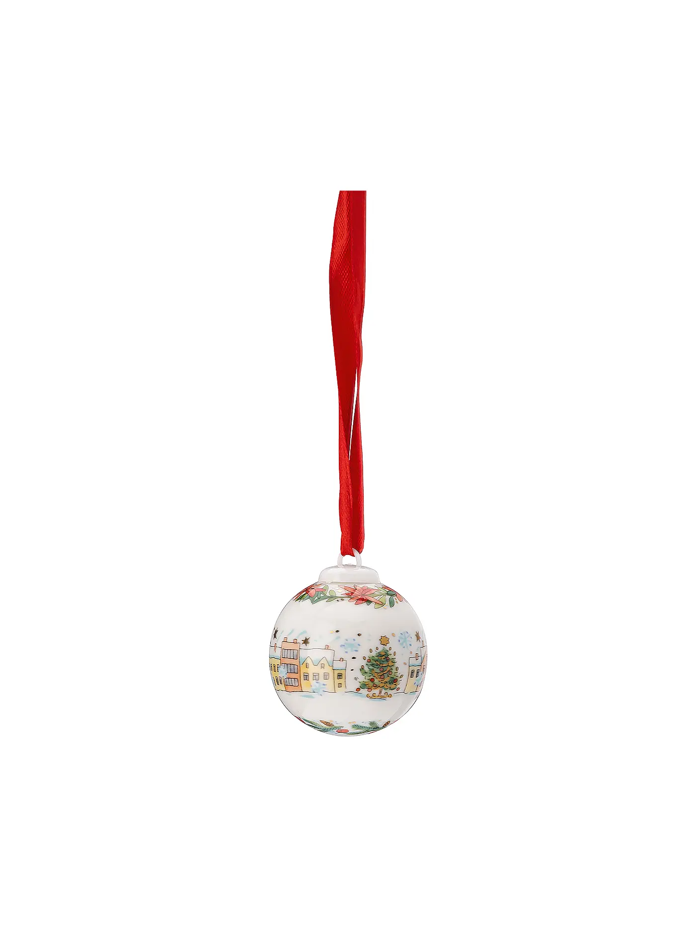 HUTSCHENREUTHER | Weihnachts Porzellan Mini Kugel Weihnachtsbaum | bunt