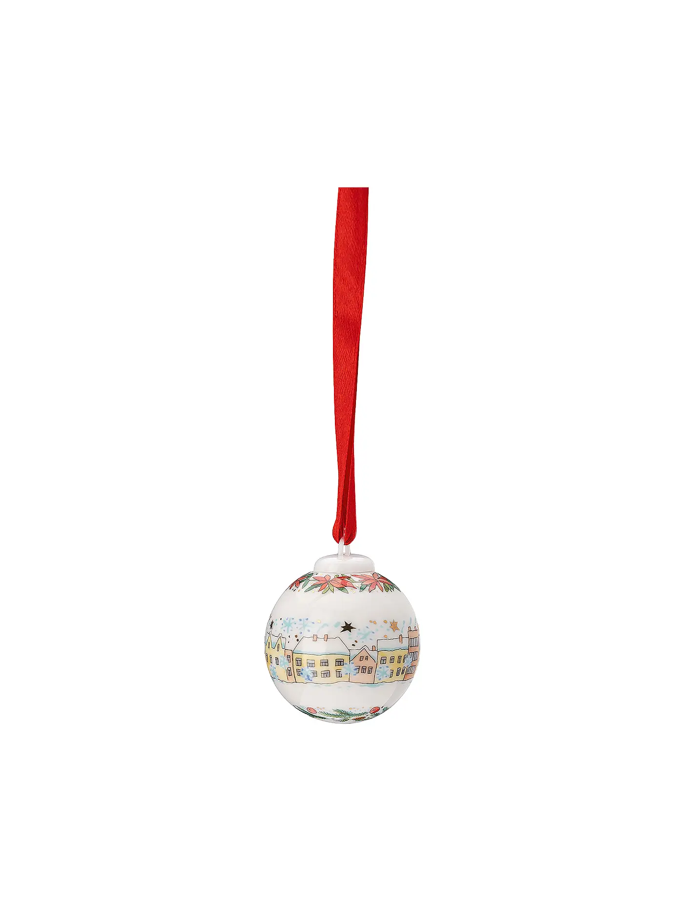 HUTSCHENREUTHER | Weihnachts Porzellan Mini Kugel Weihnachtsbaum | bunt