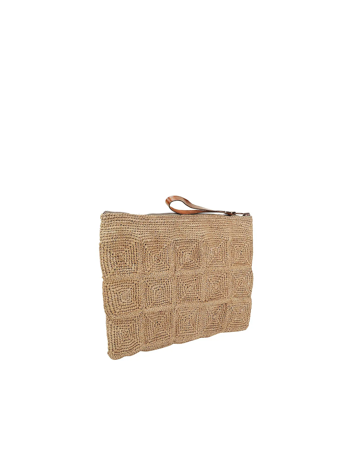 IBELIV | Strohtasche - Clutch TANALA | beige