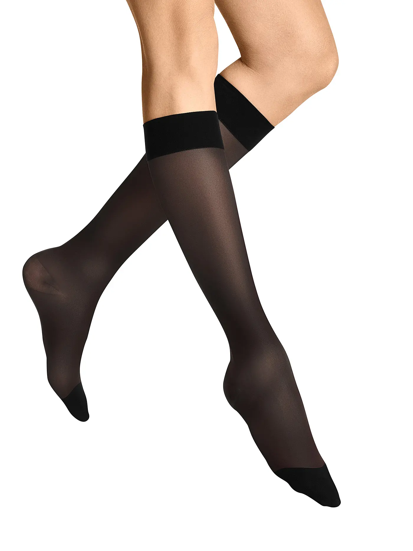 ITEM M6 | Kniestrümpfe "Translucent" (Black) | schwarz