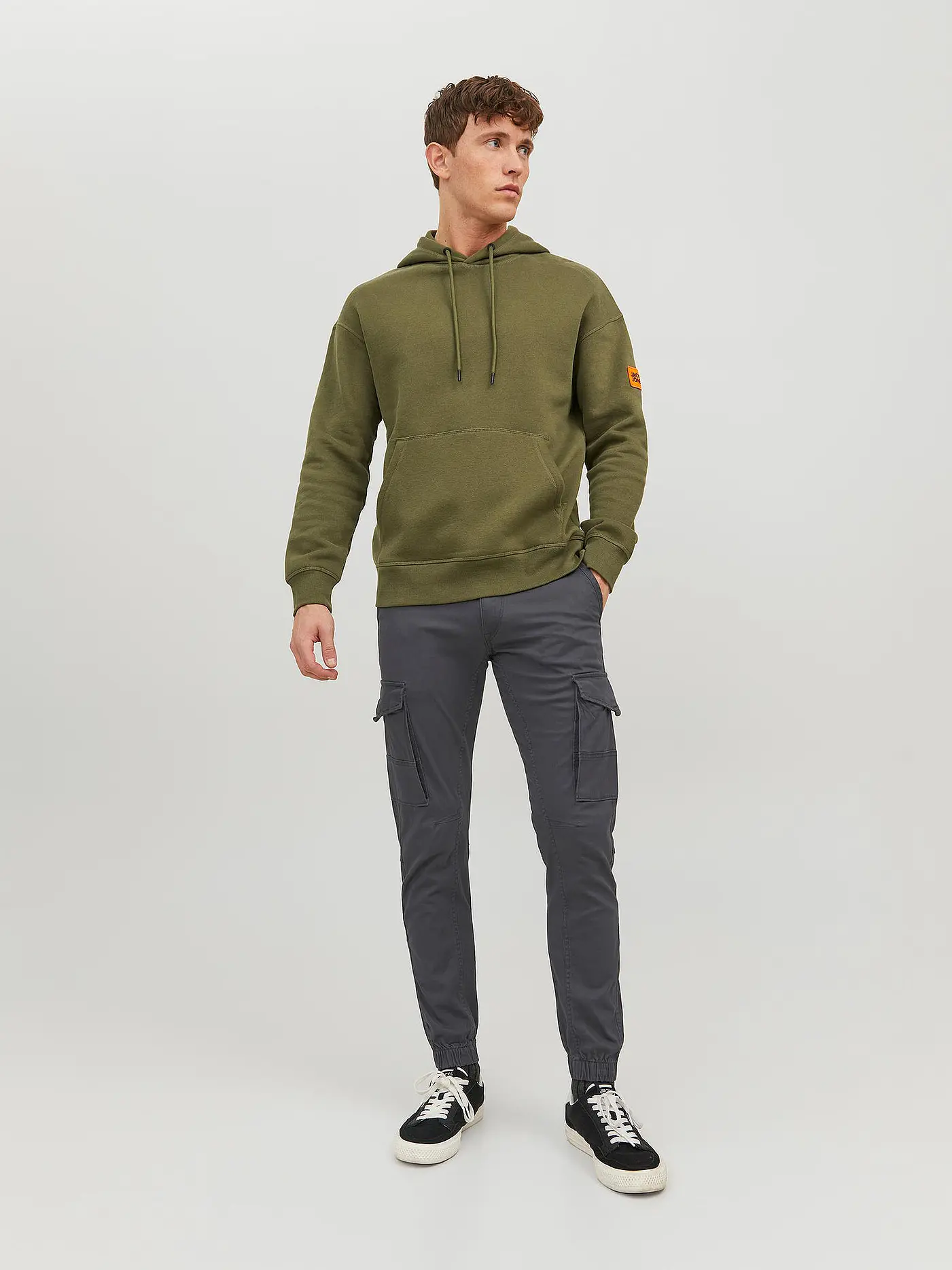 JACK & JONES | Cargohose "JJIPAUL JJFLAKE" | grau