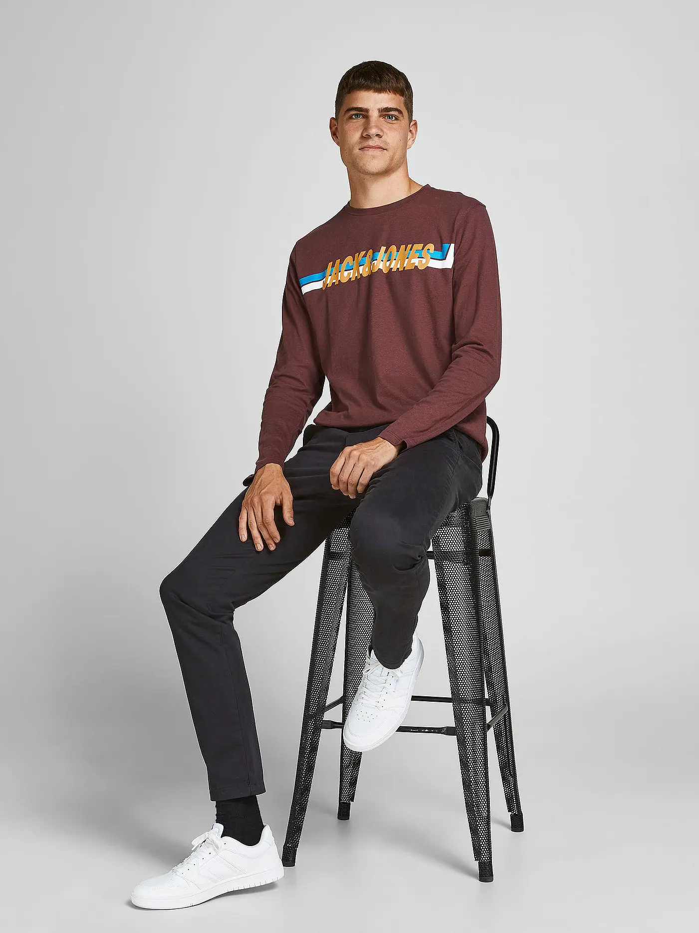 JACK & JONES | Chino Slim Fit JPSTMARCO  | schwarz