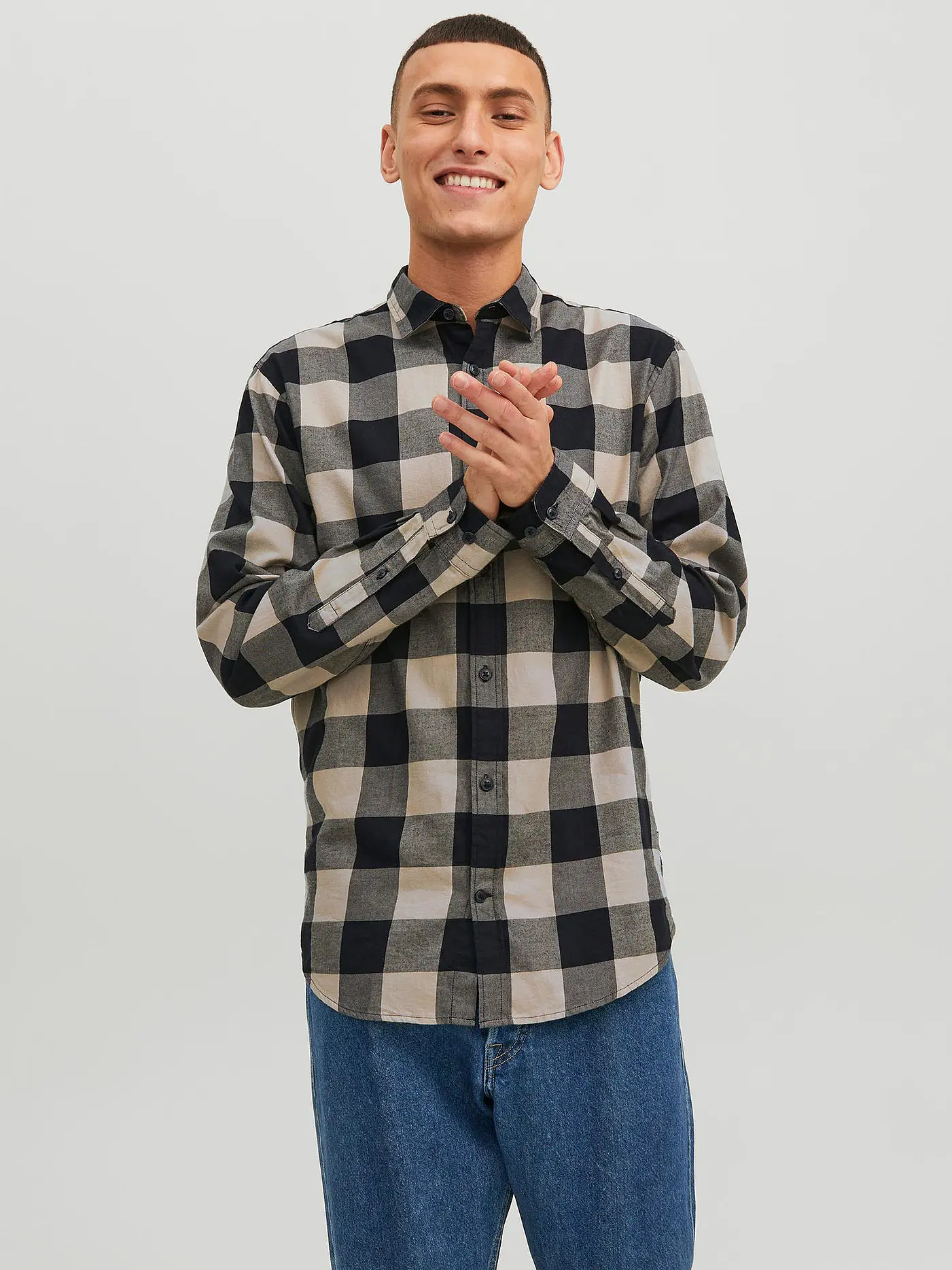 JACK & JONES | Hemd JJEGINGHAM | beige