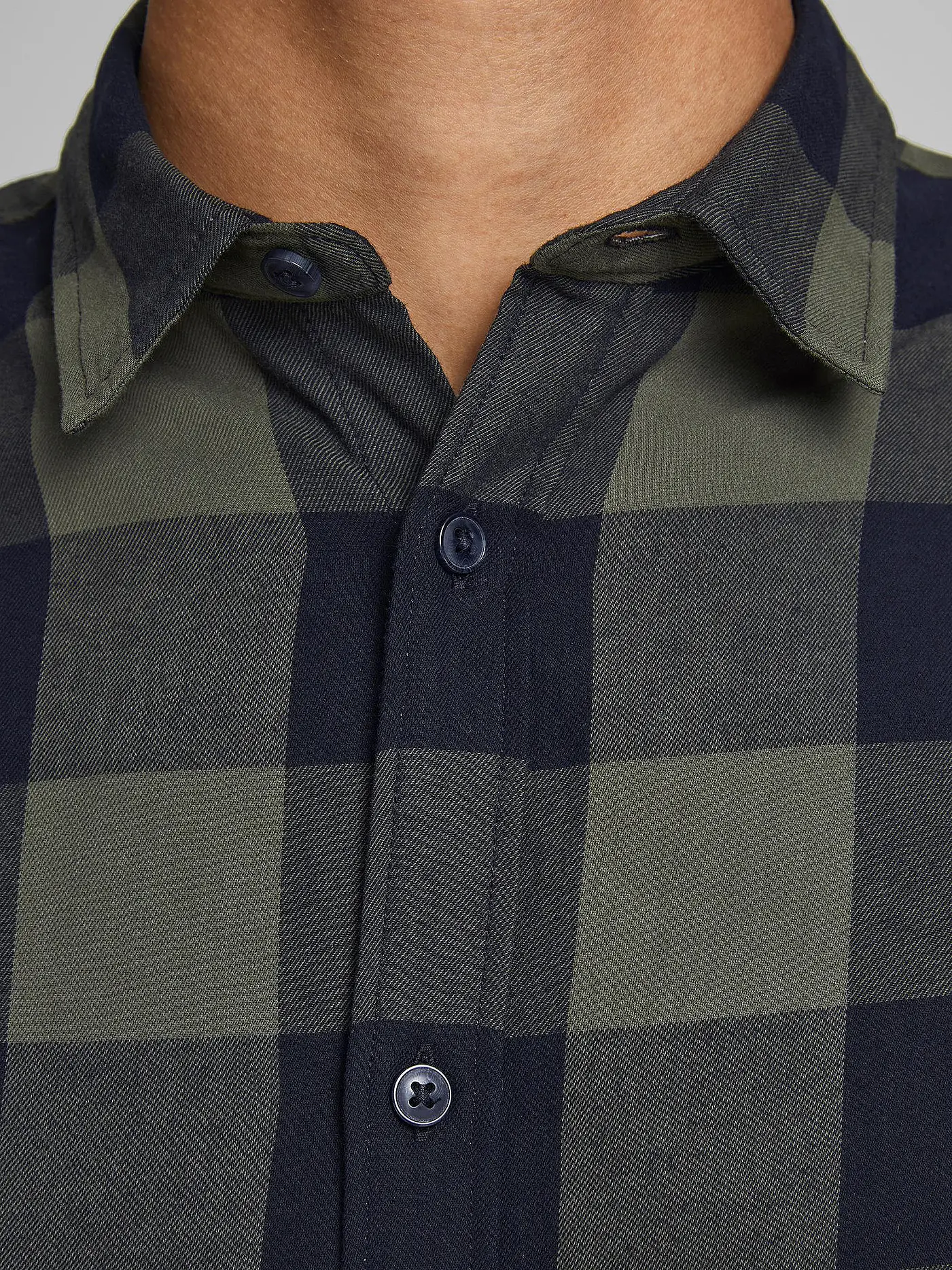 JACK & JONES | Hemd Slim Fit JJEGINGHAM  | olive