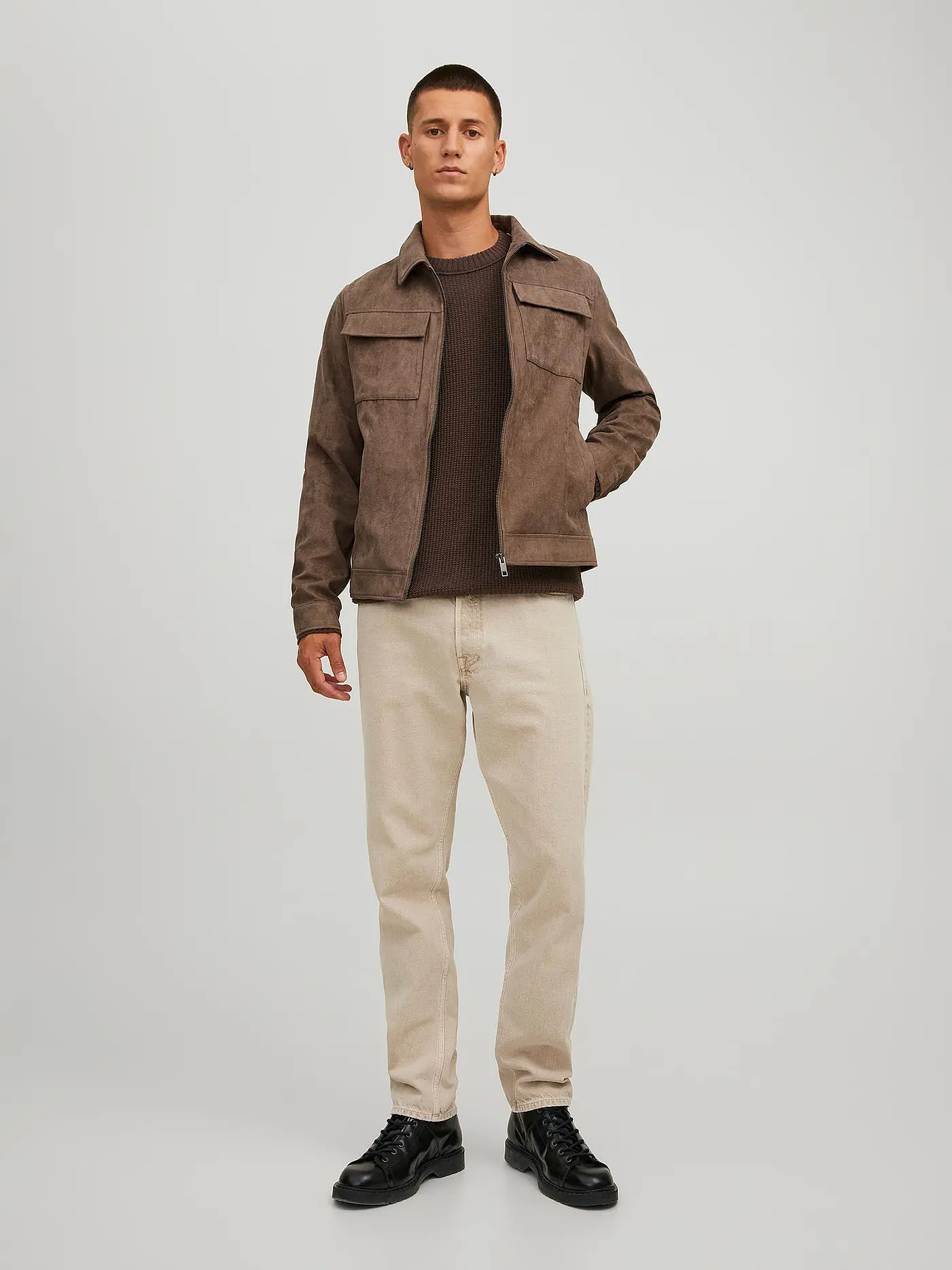 JACK & JONES | Jacke in Lederoptik JJEROCKY | braun