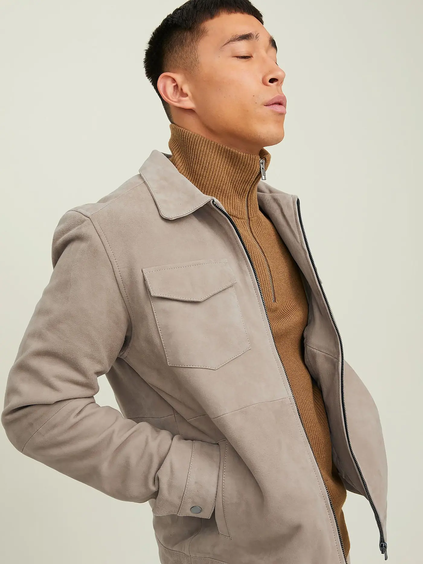 JACK & JONES | Jacke in Lederoptik JJEROCKY | beige