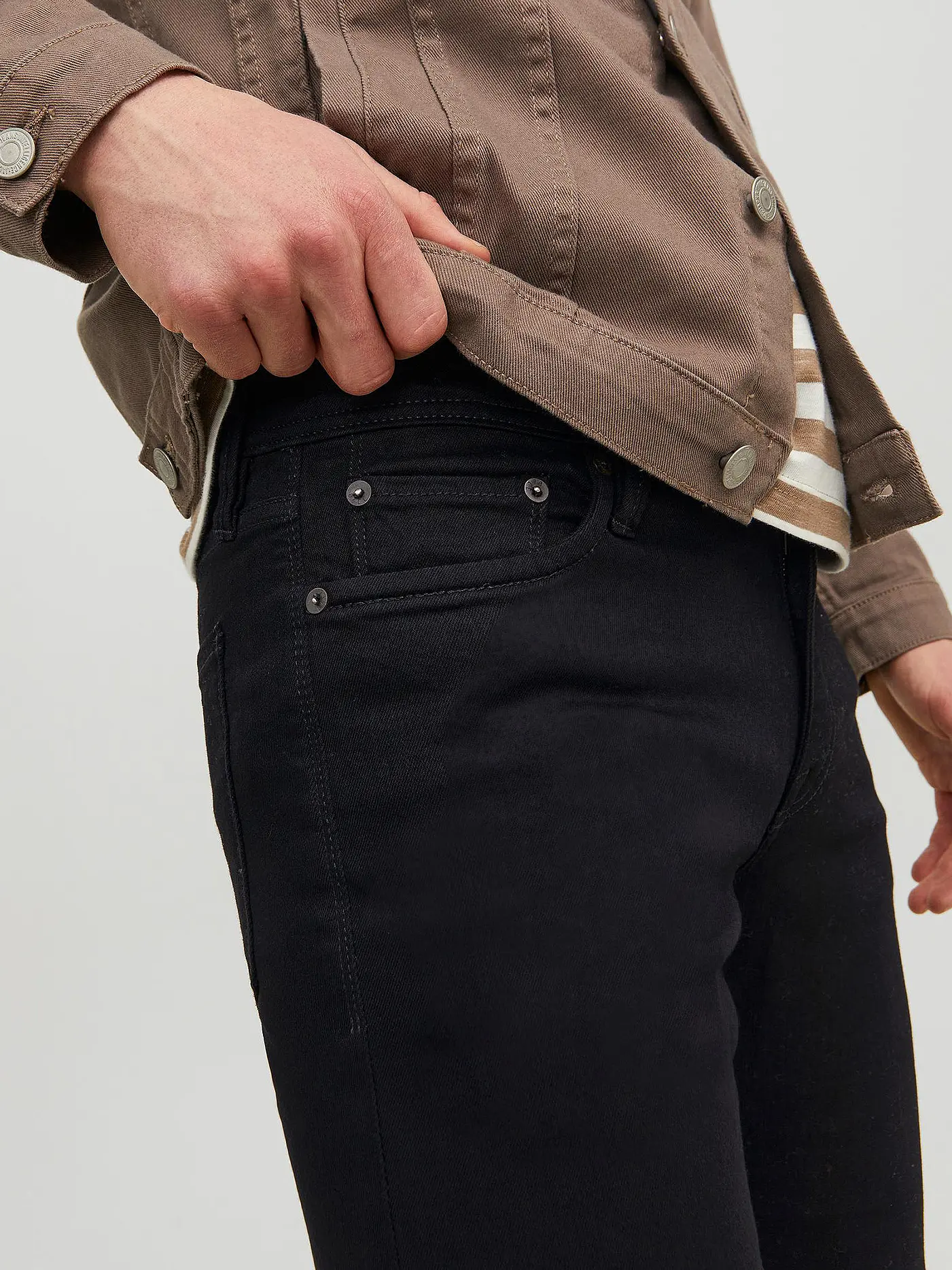 JACK & JONES | Jeans Slim Fit " GLENN FELIX AM 046 " | schwarz