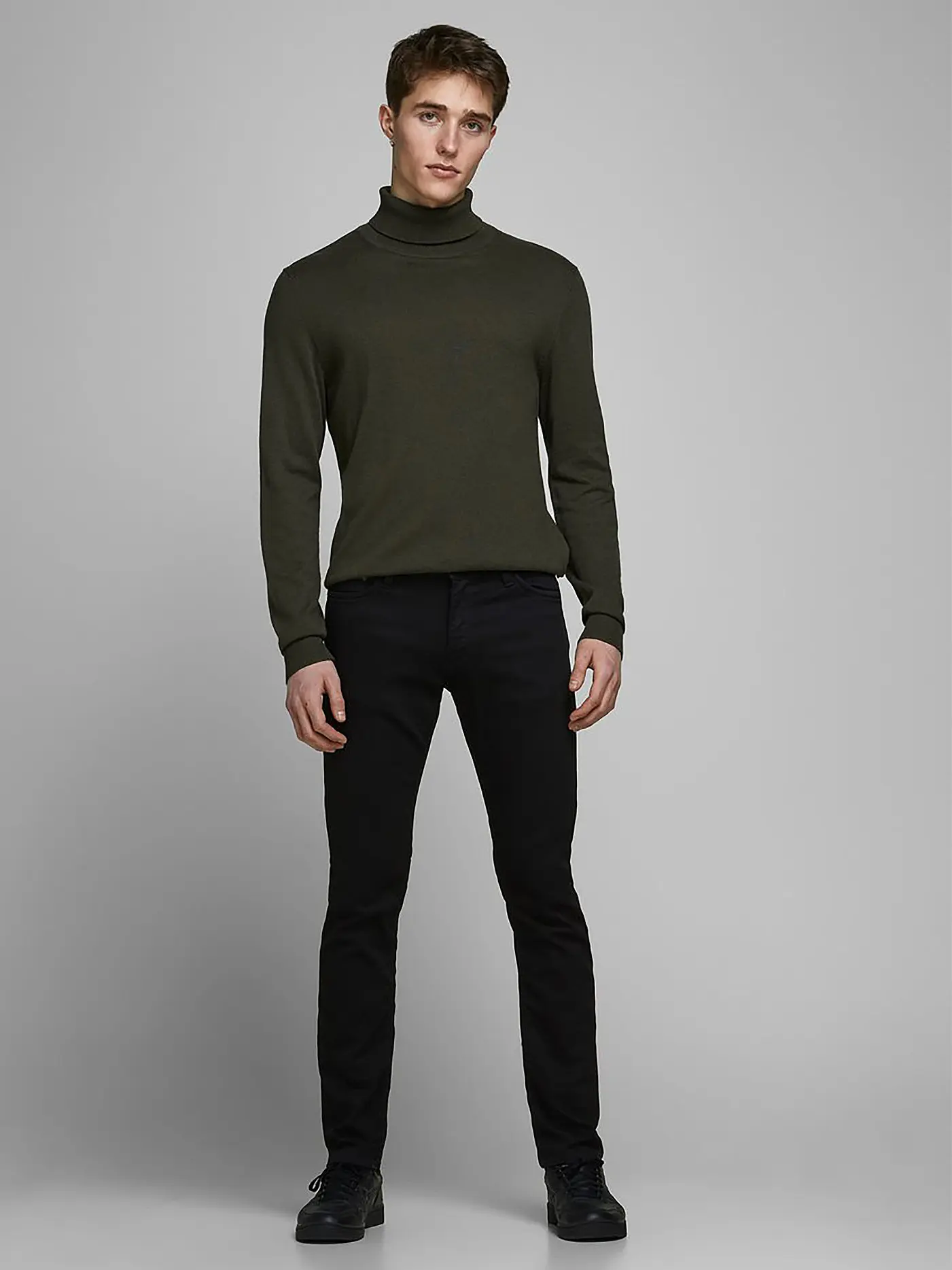 JACK & JONES | Jeans Slim Fit " GLENN FELIX AM 046 " | schwarz
