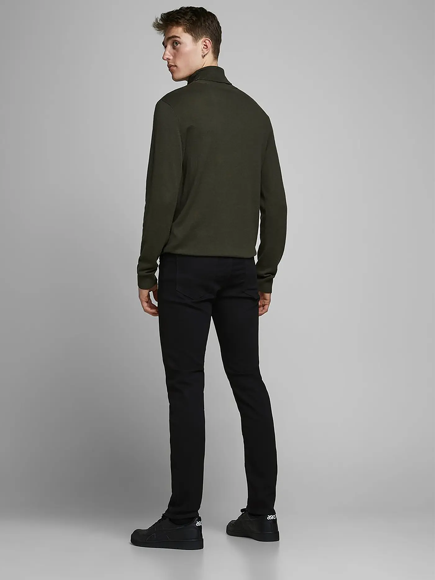 JACK & JONES | Jeans Slim Fit " GLENN FELIX AM 046 " | schwarz