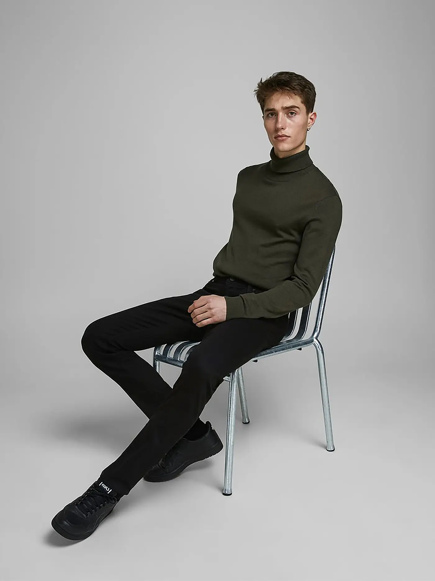 JACK & JONES | Jeans Slim Fit " GLENN FELIX AM 046 " | schwarz