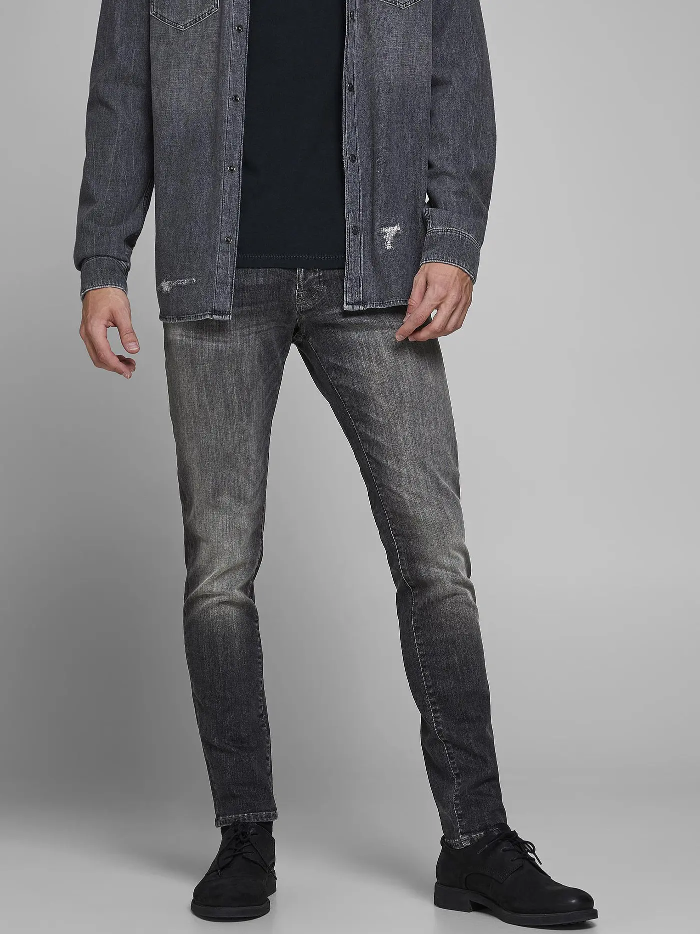 JACK & JONES | Jeans Slim Fit JJIGLENN  | schwarz