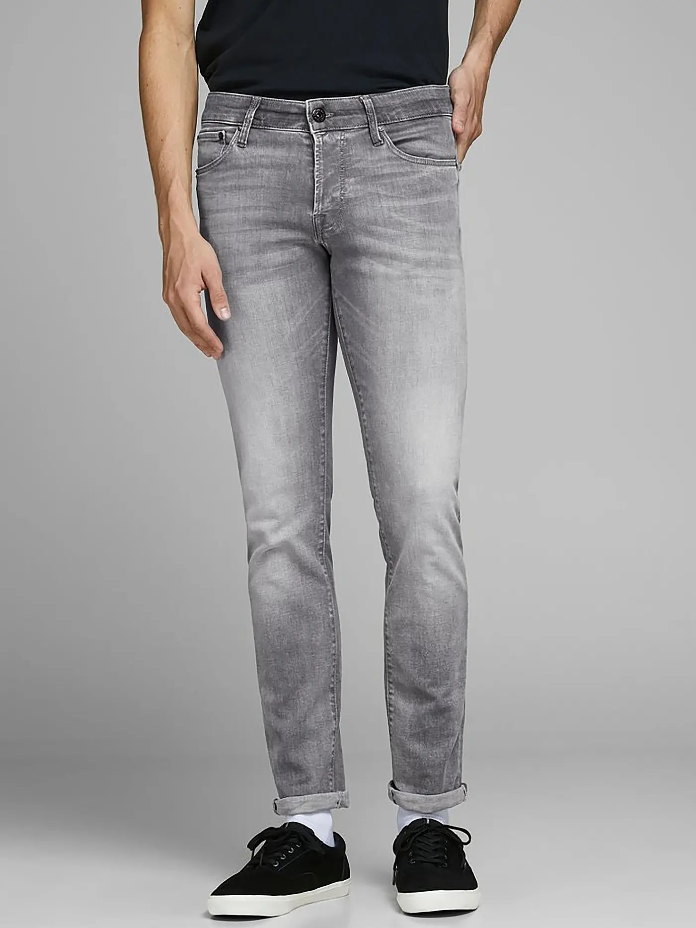 JACK & JONES | Jeans Slim Fit JJIGLENN JJICON  | grau