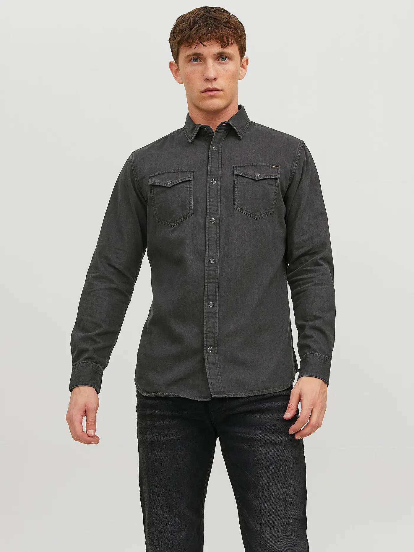 JACK & JONES | Jeanshemd Slim Fit Jjesheridan | schwarz