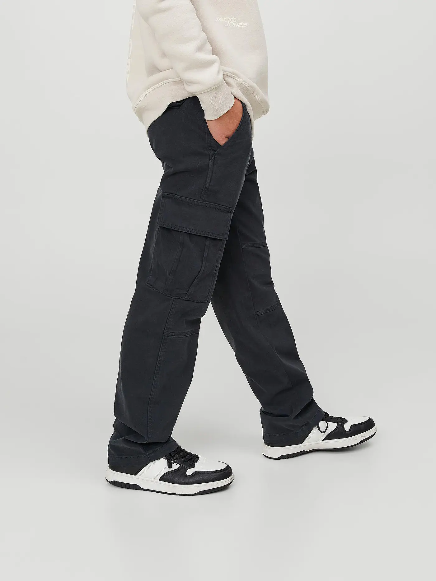 JACK & JONES | Jungen Cargohose JSPTKANE JJHARLOW | schwarz