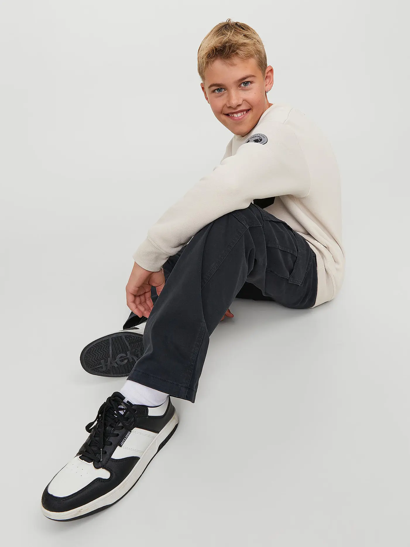 JACK & JONES | Jungen Cargohose JSPTKANE JJHARLOW | schwarz