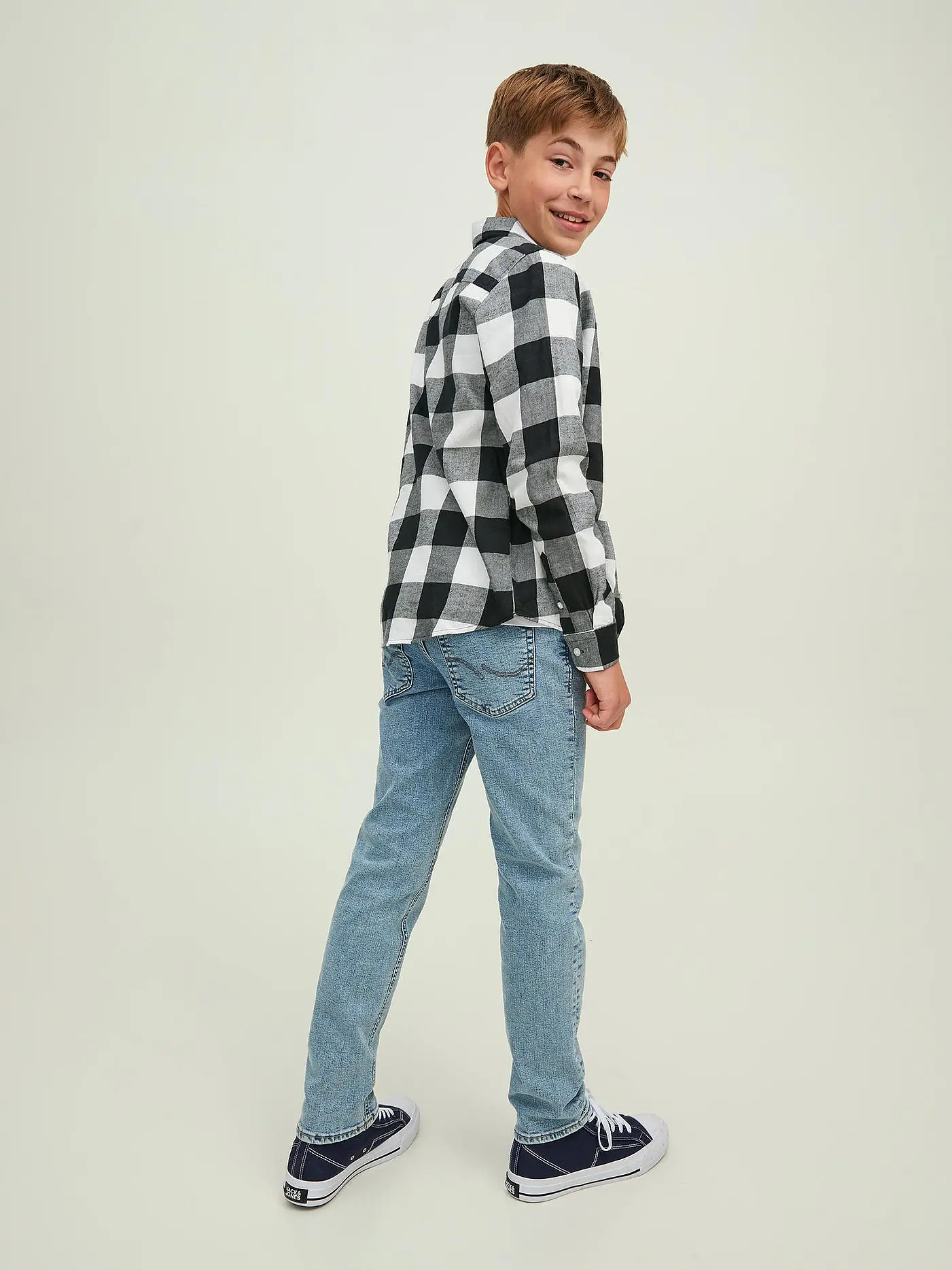 JACK & JONES | Jungen Hemd JJEGINGHAM | weiss